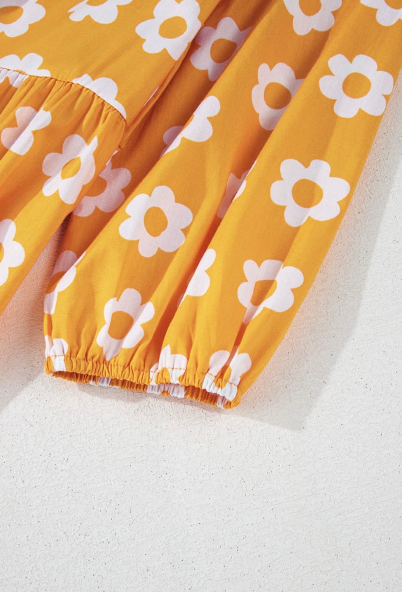 Orange Daisy Printed Maxi Dress