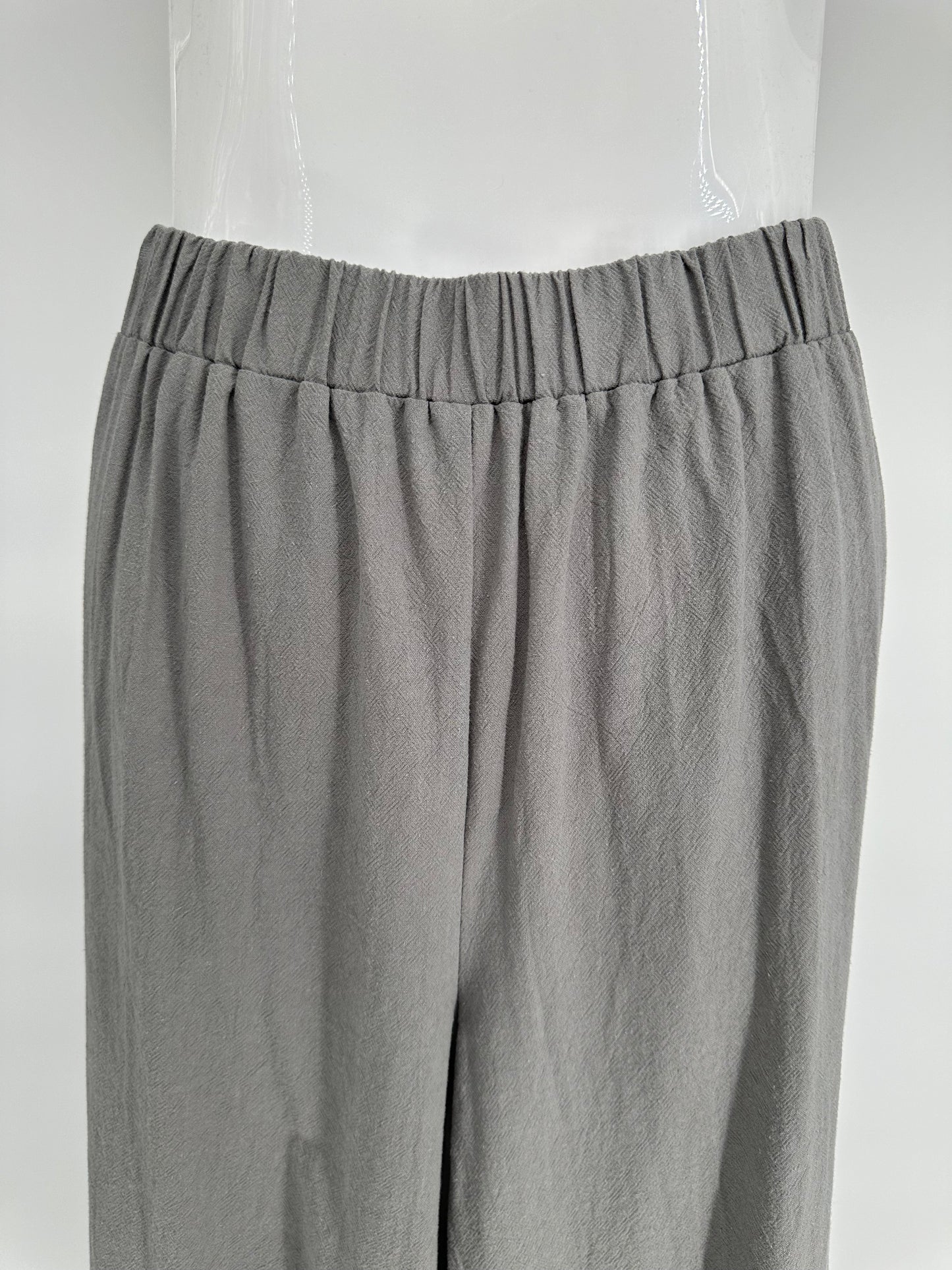 Gray Bell Bottom Tiered Pants