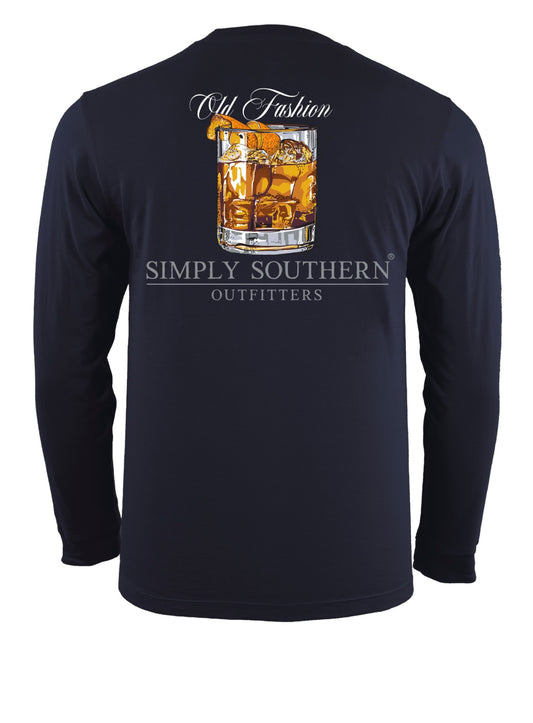 SS Navy Long Sleeve Old Fashion T shirt