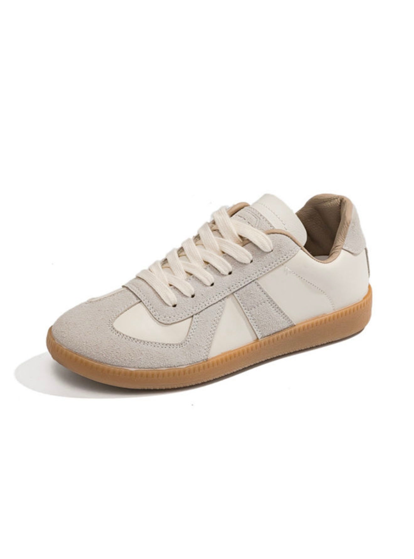 Trendy Gum Sole Suede Trimmed Sneakers