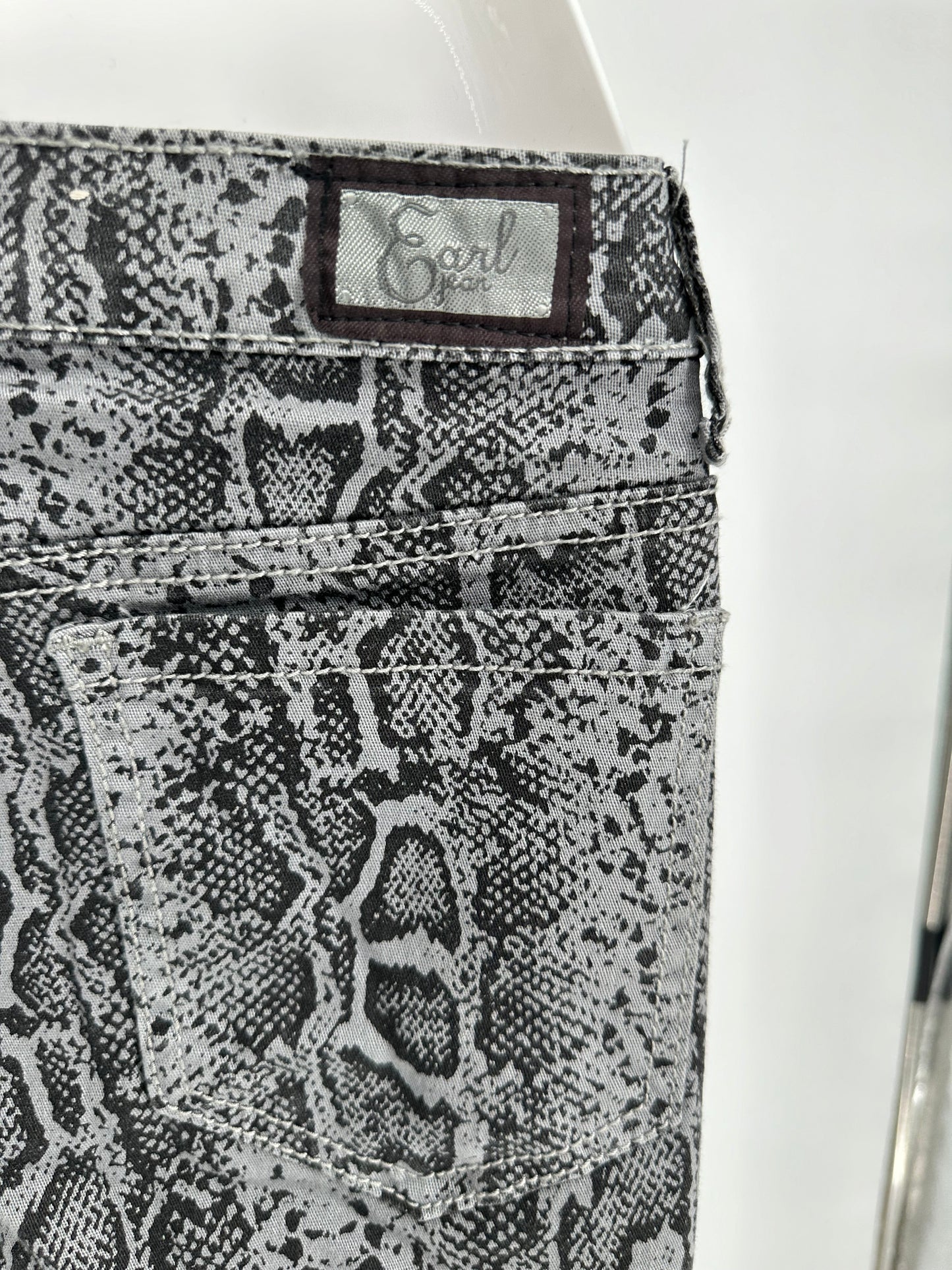 Gray Snake Print Pants