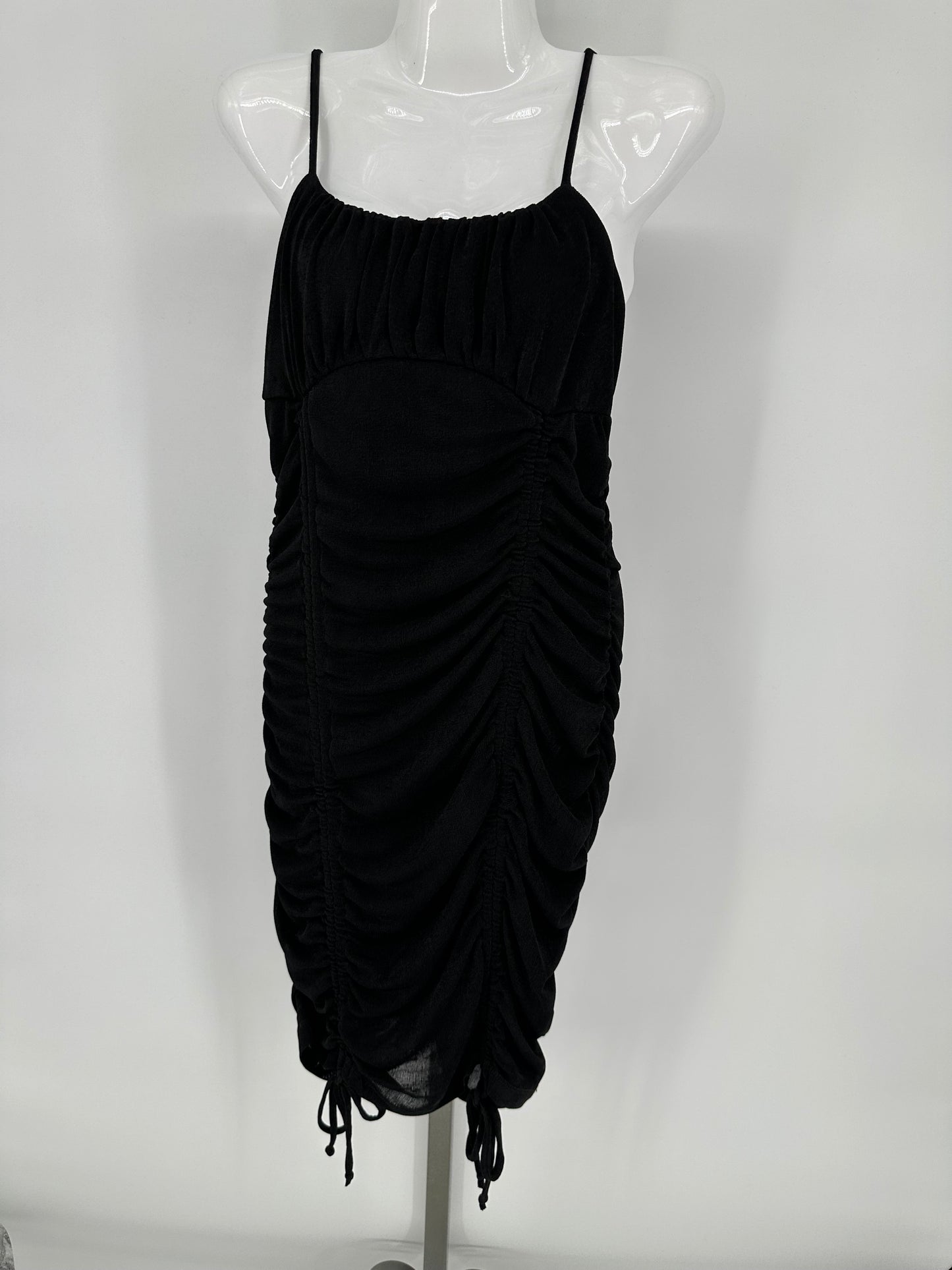 Black Dress with front String Tie Accent