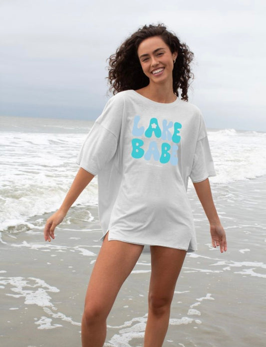 SS Lake Babe Silver T Shirt with Hem Detail