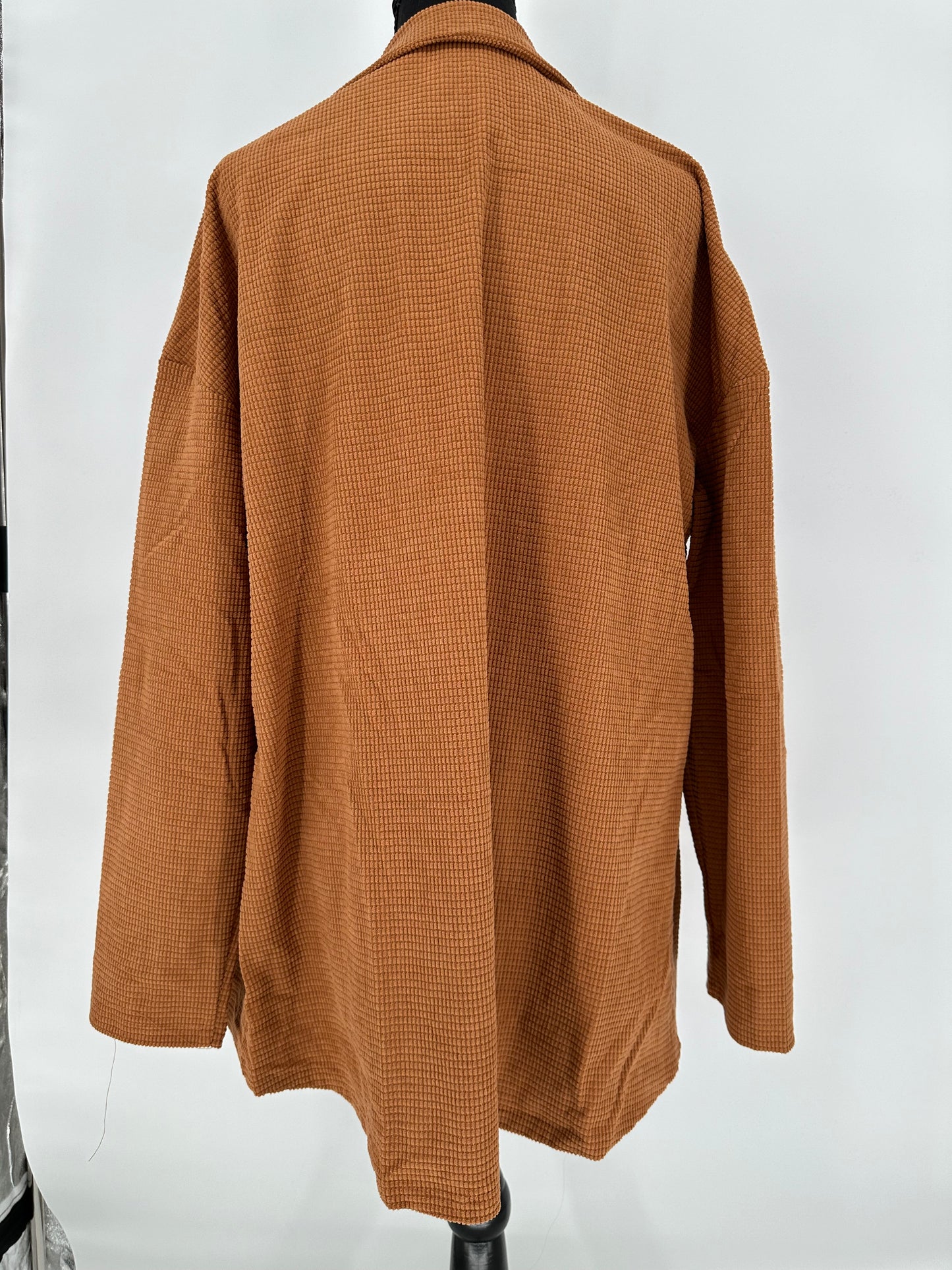 Brown Textured Fabric Shirt/Jacket