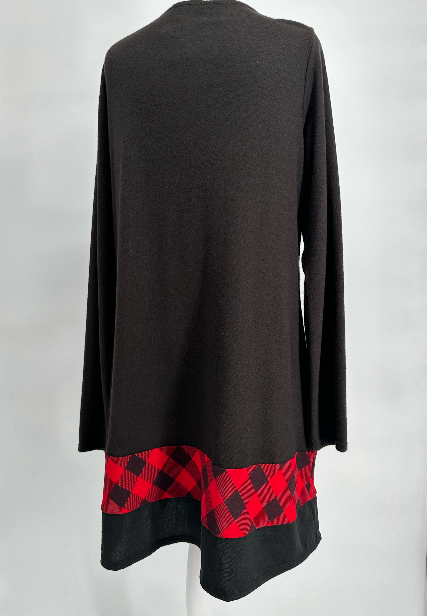 Black and Buffalo Plaid Dress