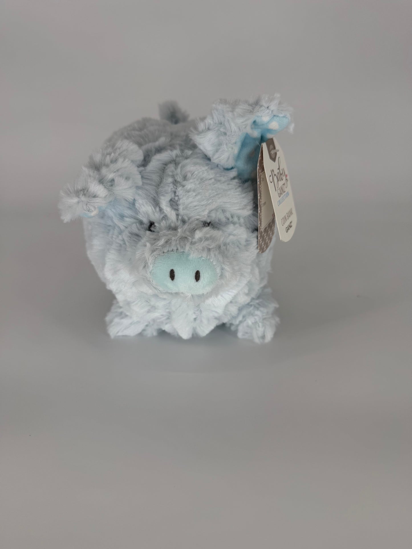 Plush Blue Piggy Bank