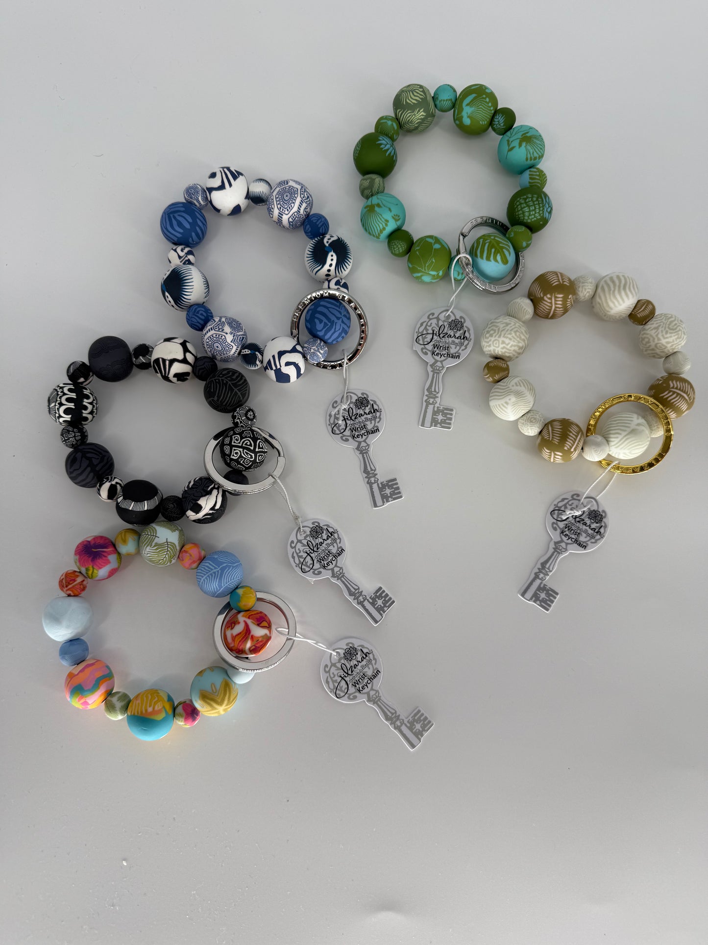 Jilzarah Handmade Clay Bead Wrist Key Ring