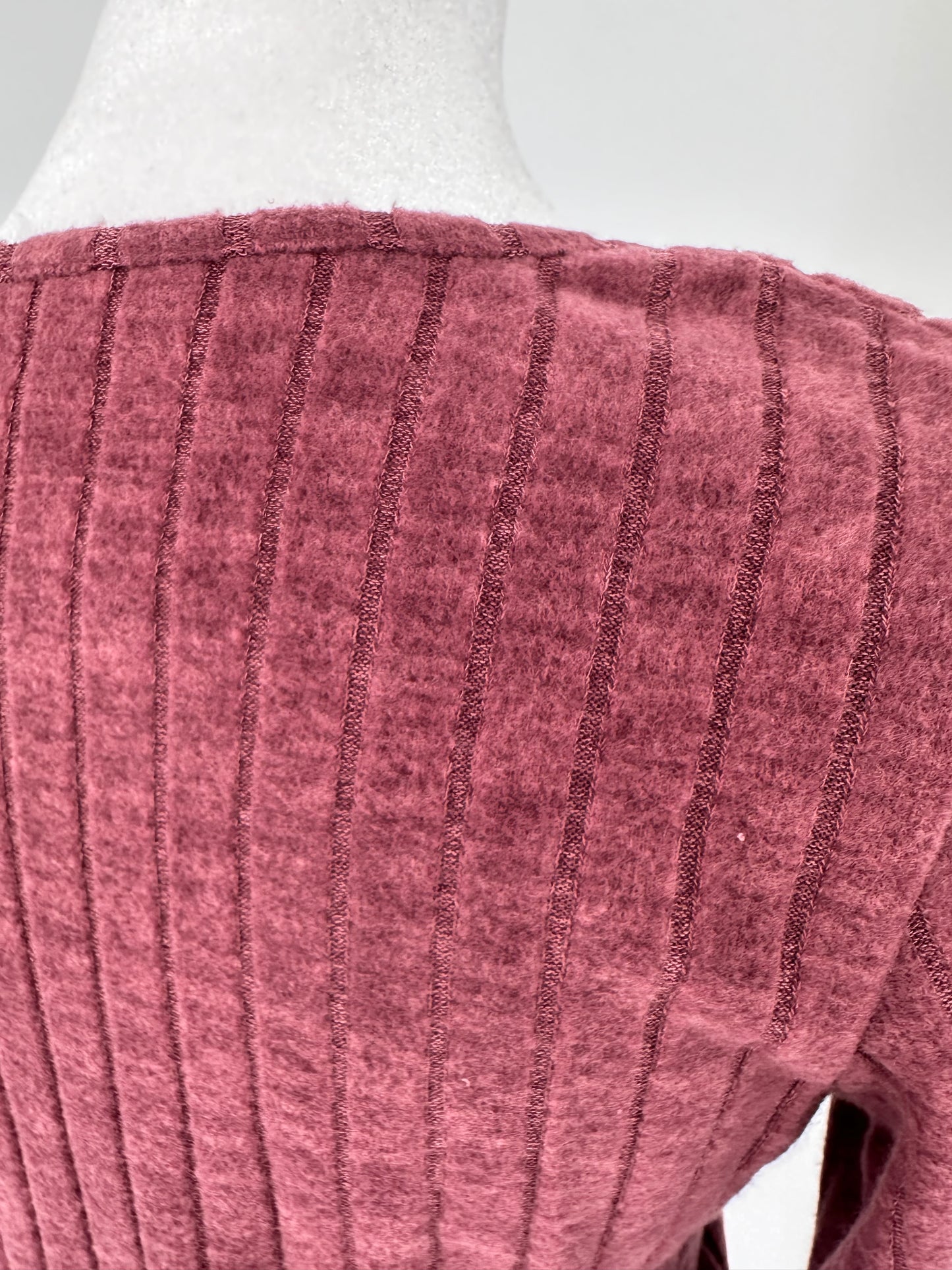 Mauve Buttery Soft Ribbed Long Sleeve Top
