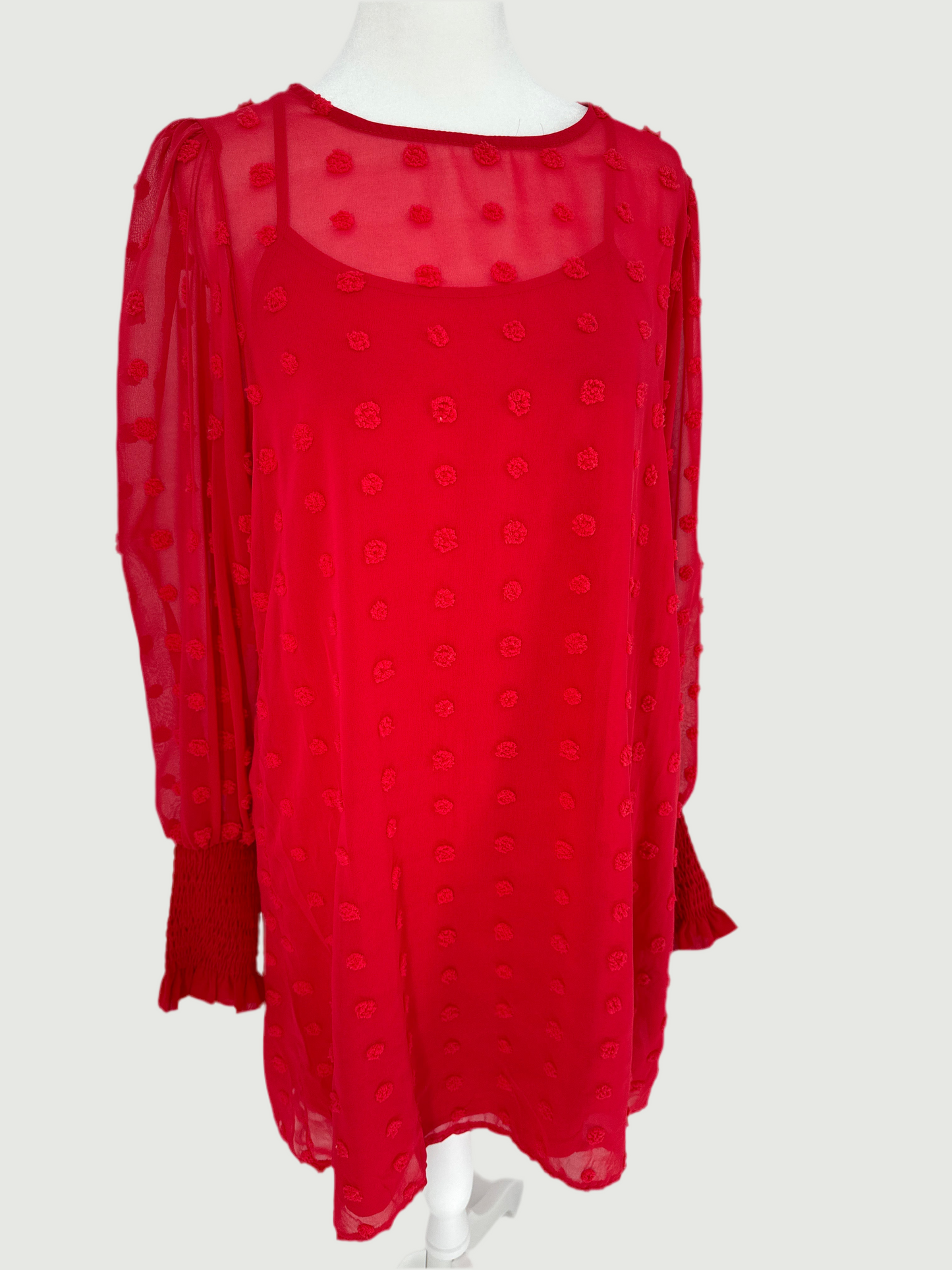 Swiss Dot Dress with Slip Included