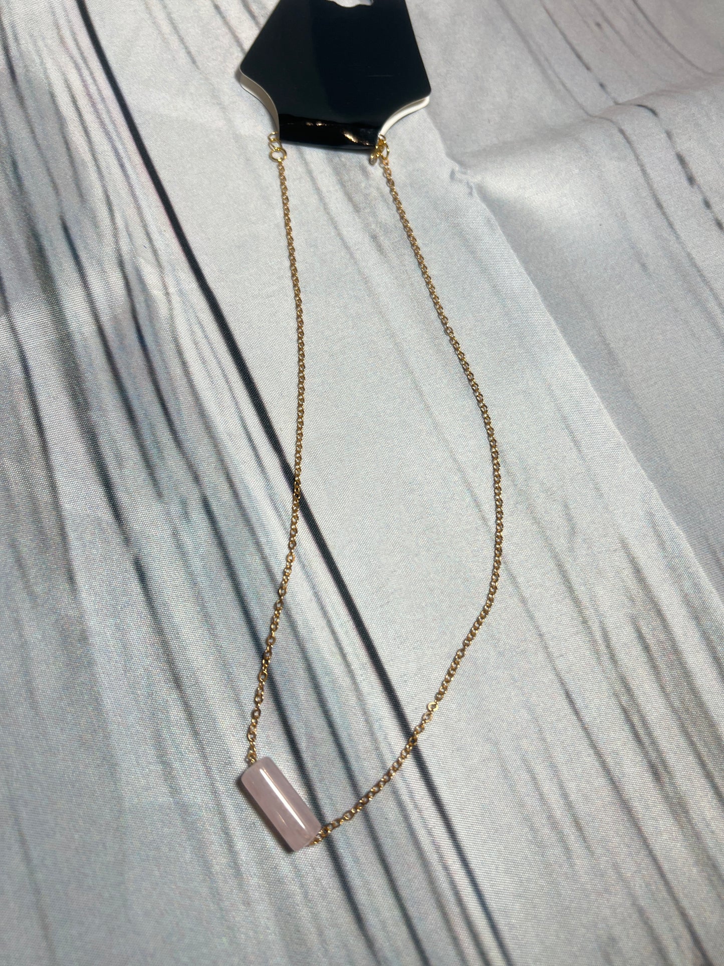 Light pink stone necklace