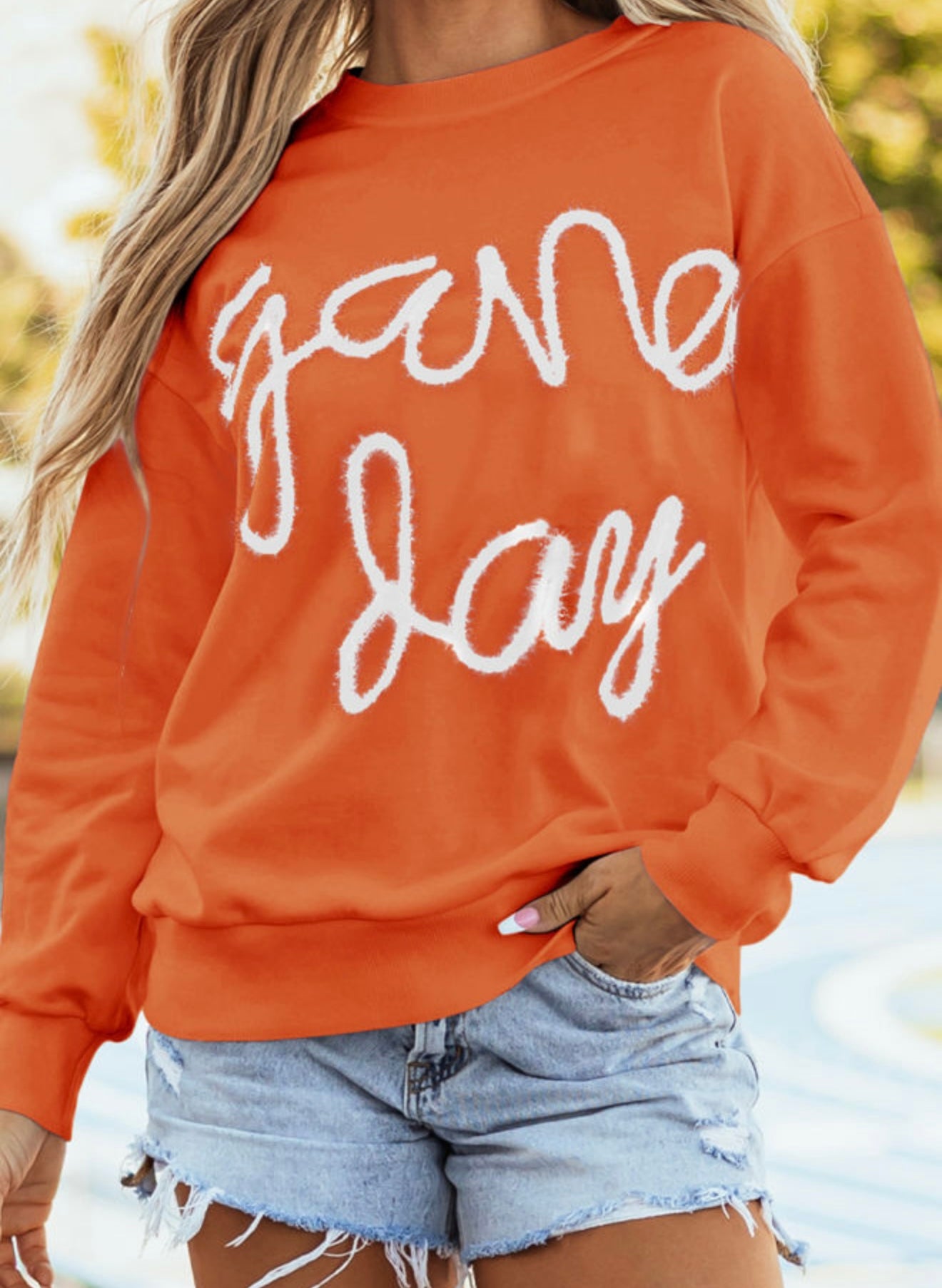 Game Day Sweatshirt in Orange