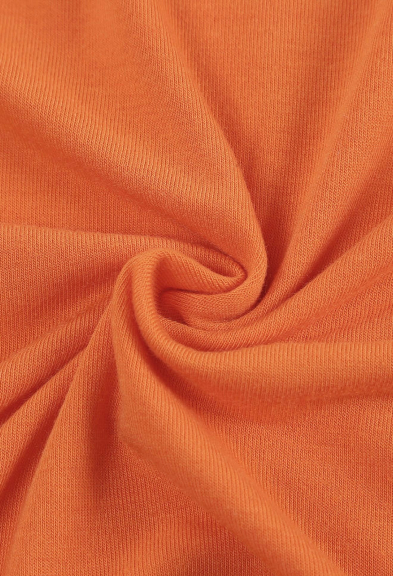 Orange Cuffed Sleeve T Shirt