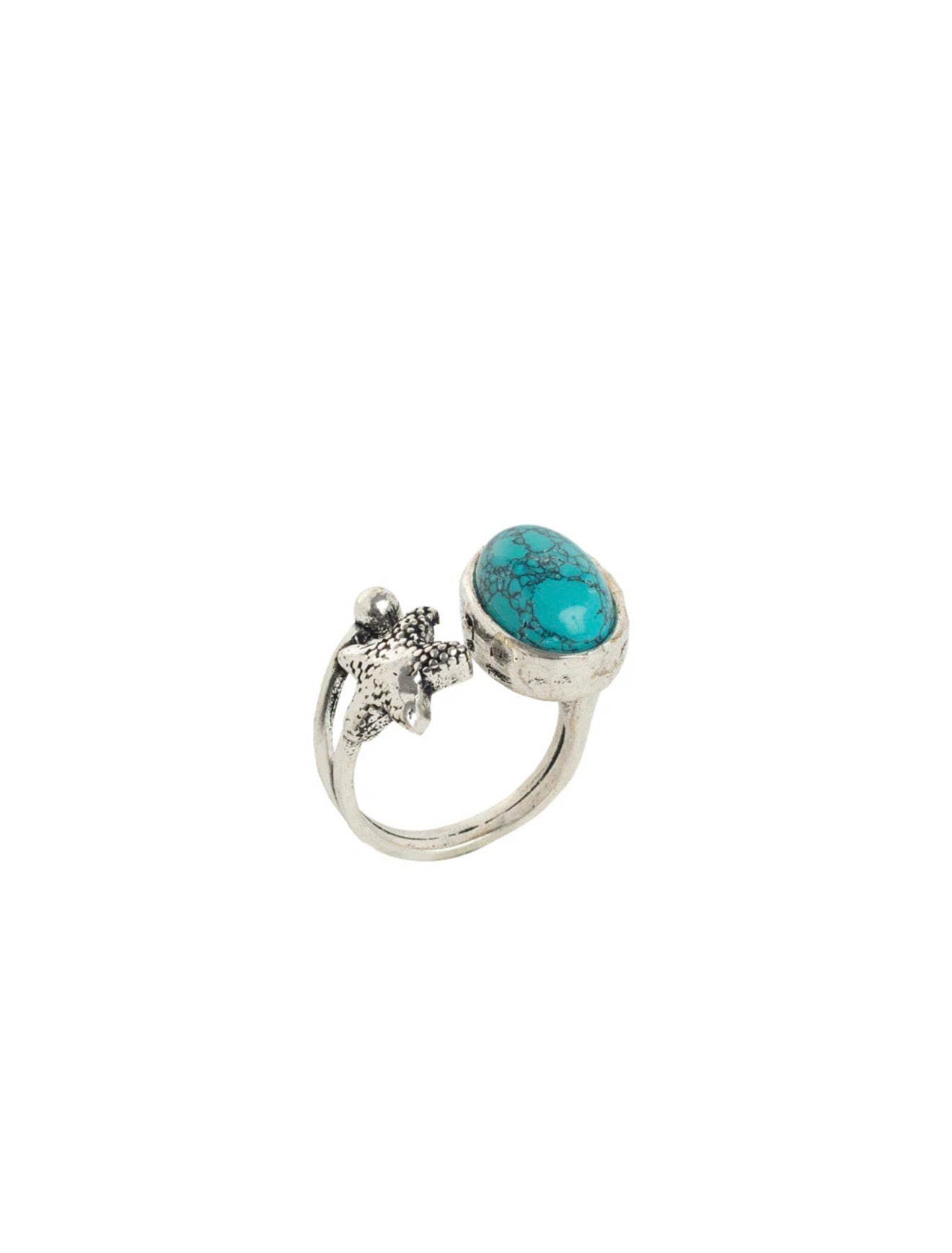 MY25 Faux Turquoise Beachcomber Surprise Asjustable Size Ring