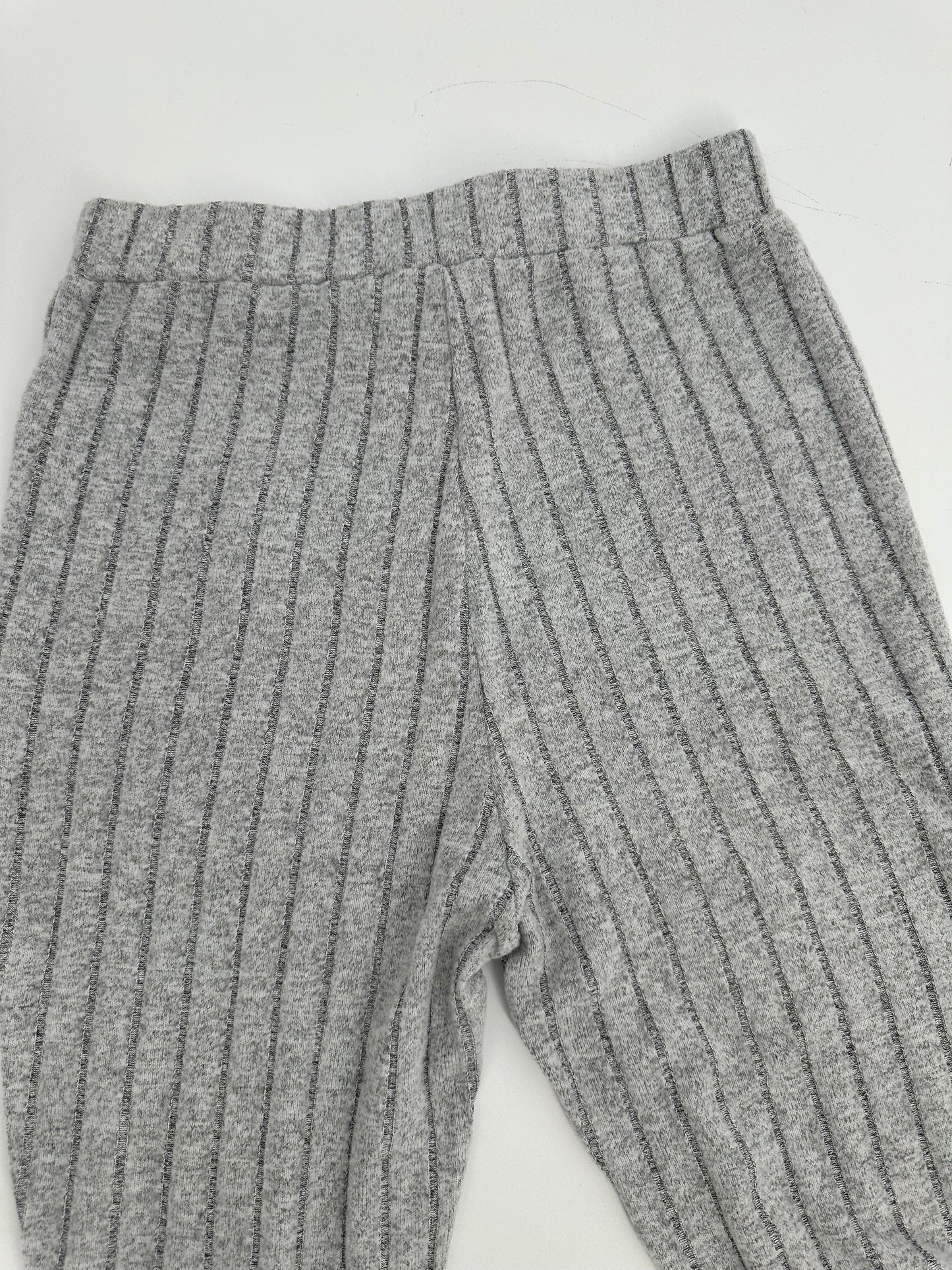 Gray Soft Ribbed Bell-Bottoms