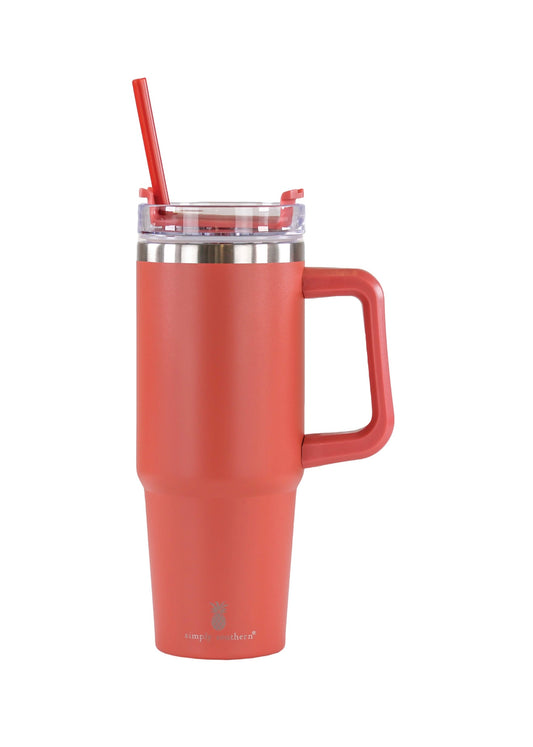 SS Muted Rust 30oz Tumbler with Straw