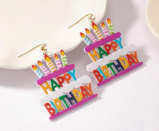 Happy Birthday Earrings