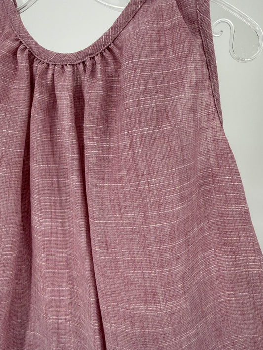 CH8 Children's Light Plum Textured Fabric 2pc Wide Leg Ruffle Hem Pant Set