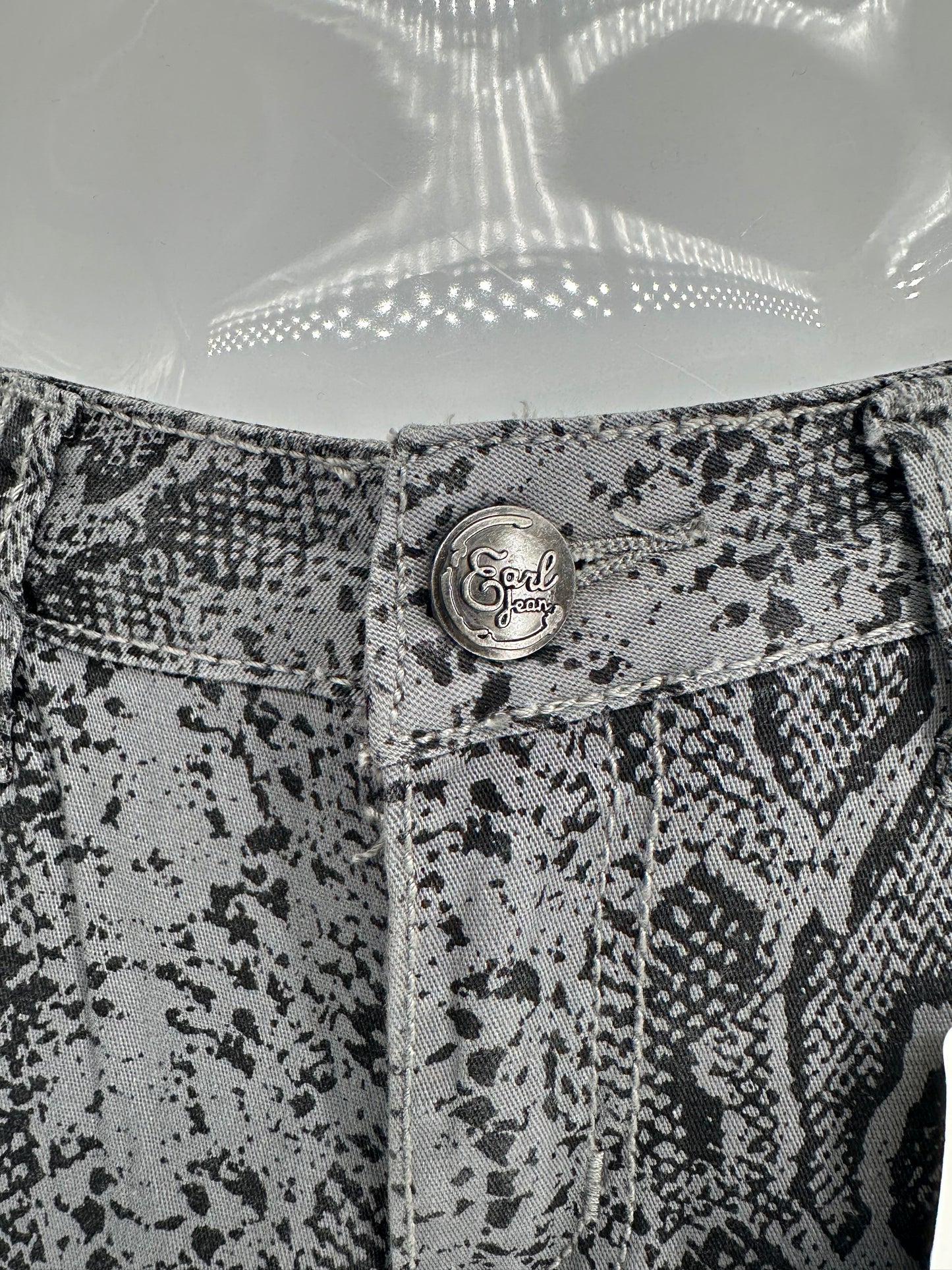 Gray Snake Print Pants