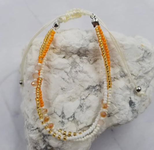 Boho Style Seed Bead Adjustable String Bracelet