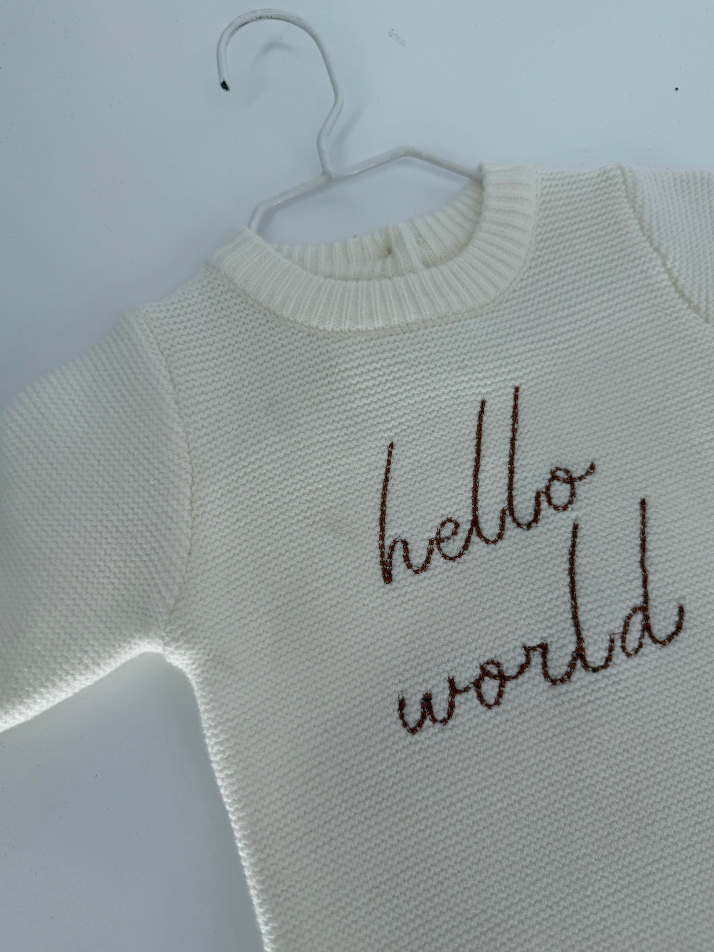 Hello World Sweater Material One Alls