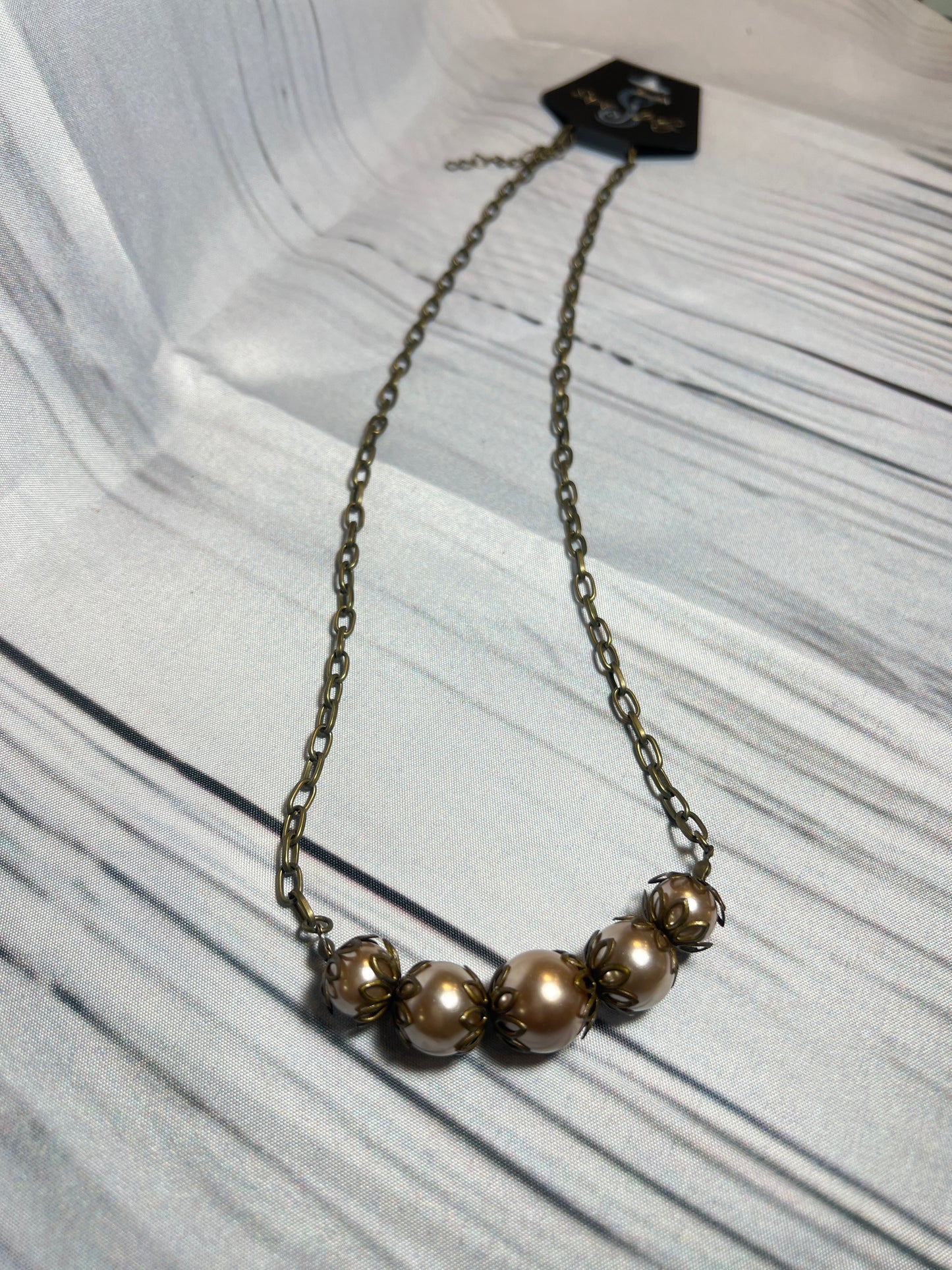Large brown pearl necklace