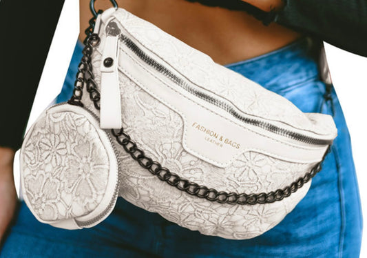 A26 White Crossbody Pouch Purse with Detachable Wallet