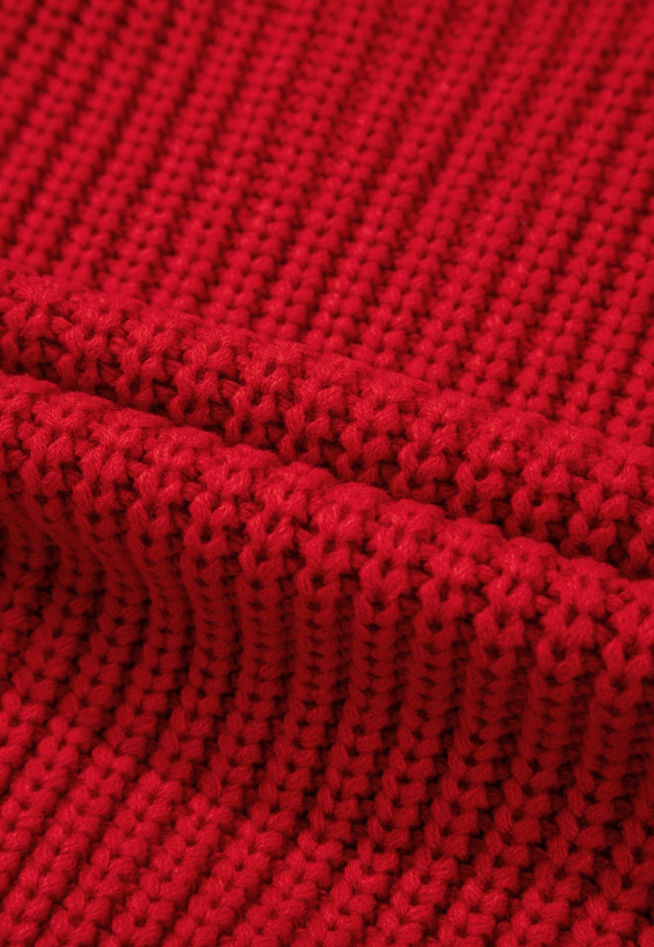 Wide Weave Red Sweater Vest with Gold Hammered Buttons