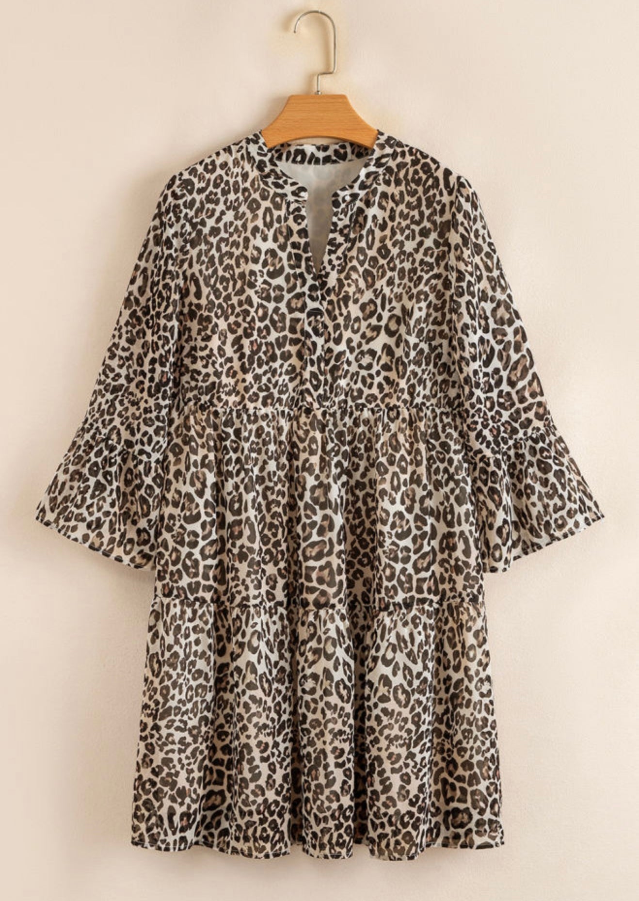 Animal Print Empire Waist Dress