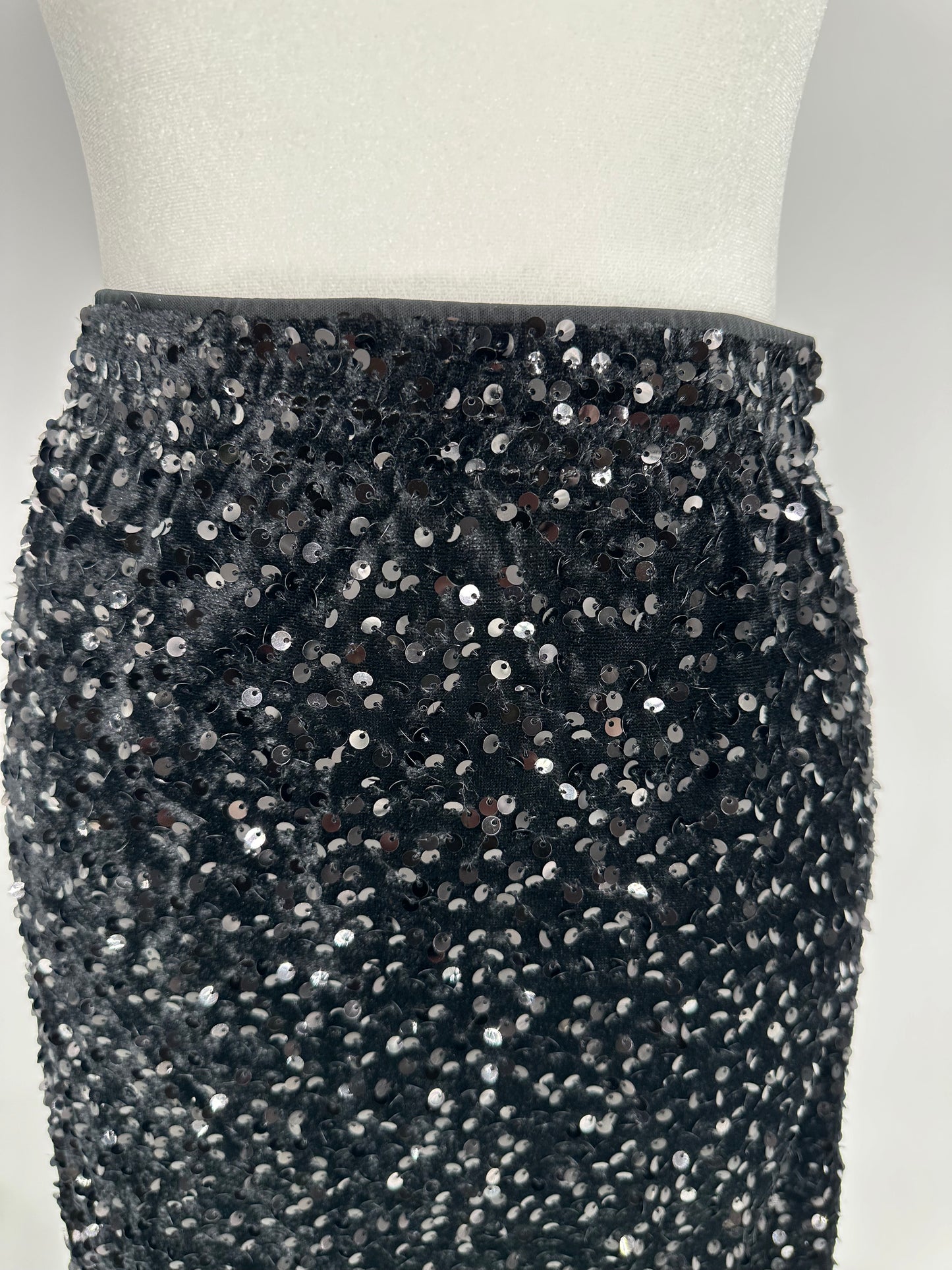 Black Sequin Skirt