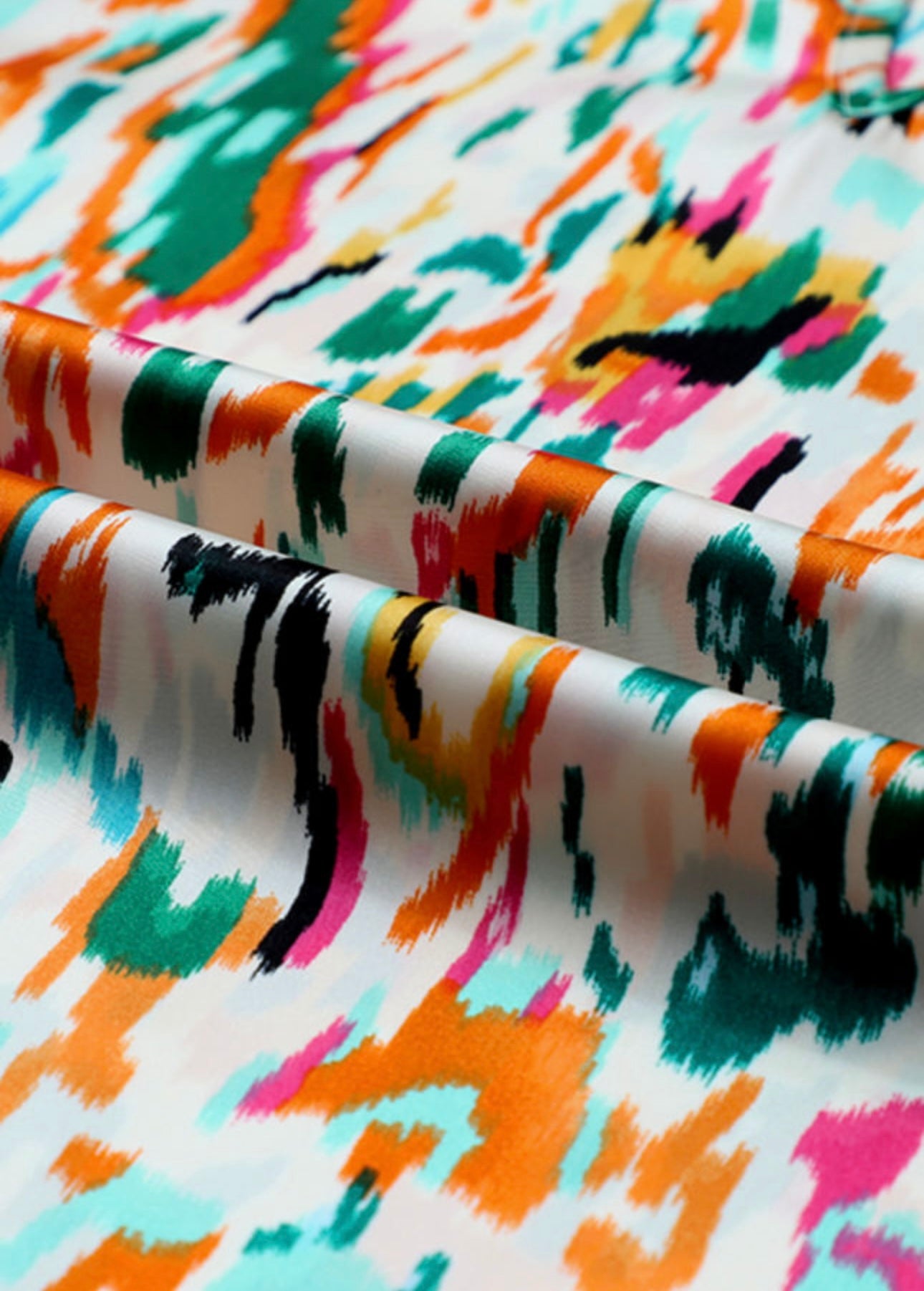 Multi Color Silky Blouse Top