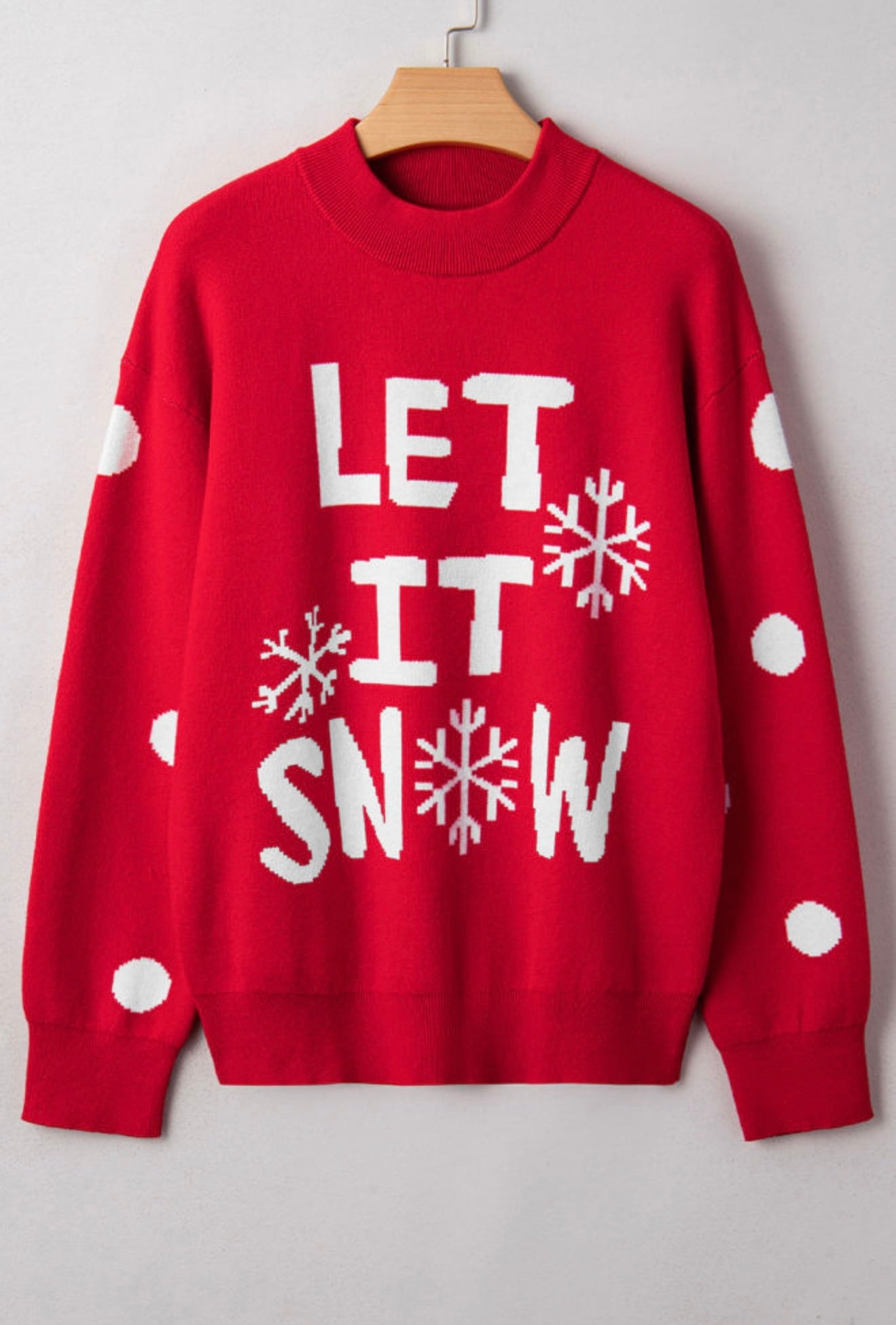 Let It Snow Red Sweater