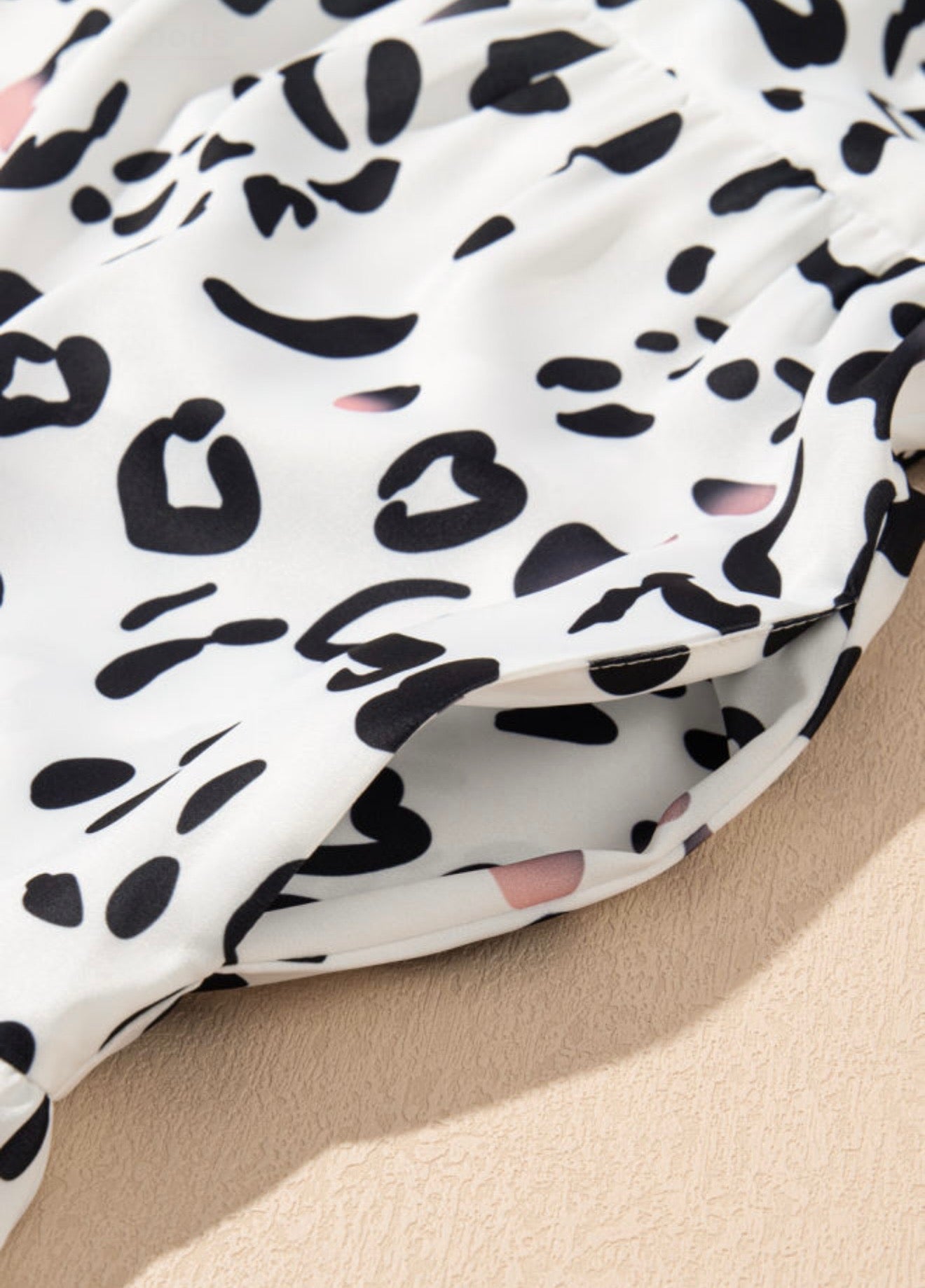 White Animal Print Fully Lined Maxi Dress