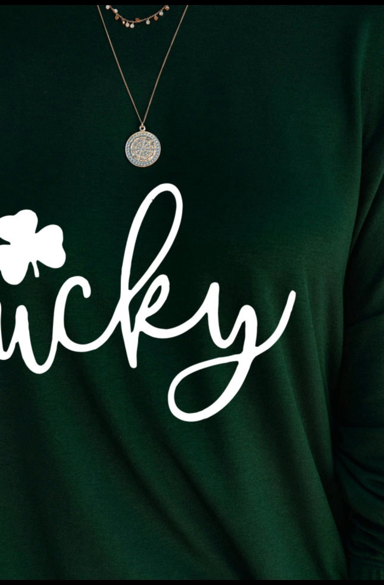 Lucky Forrest Green Pullover Shirt