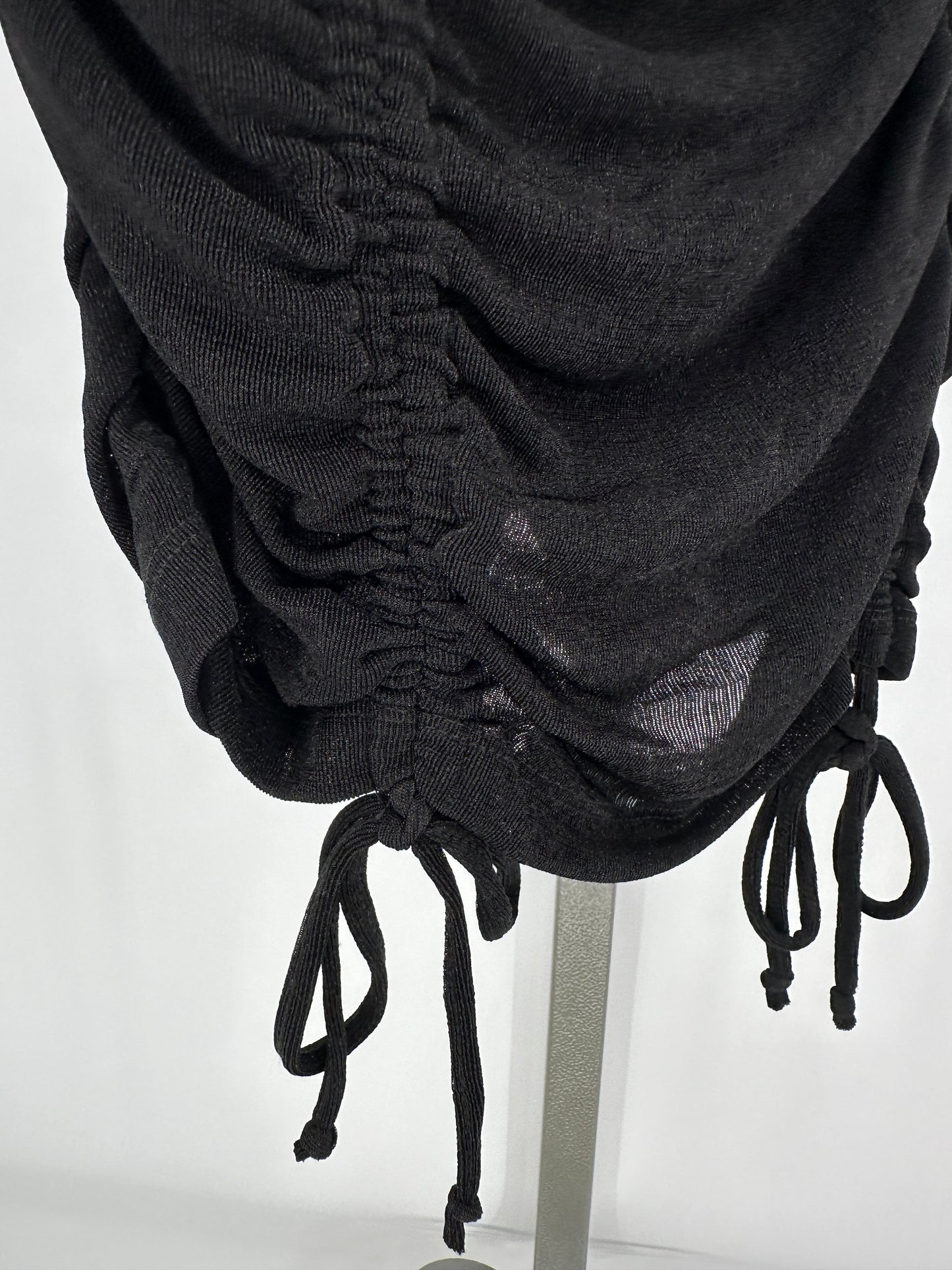 Black Dress with front String Tie Accent