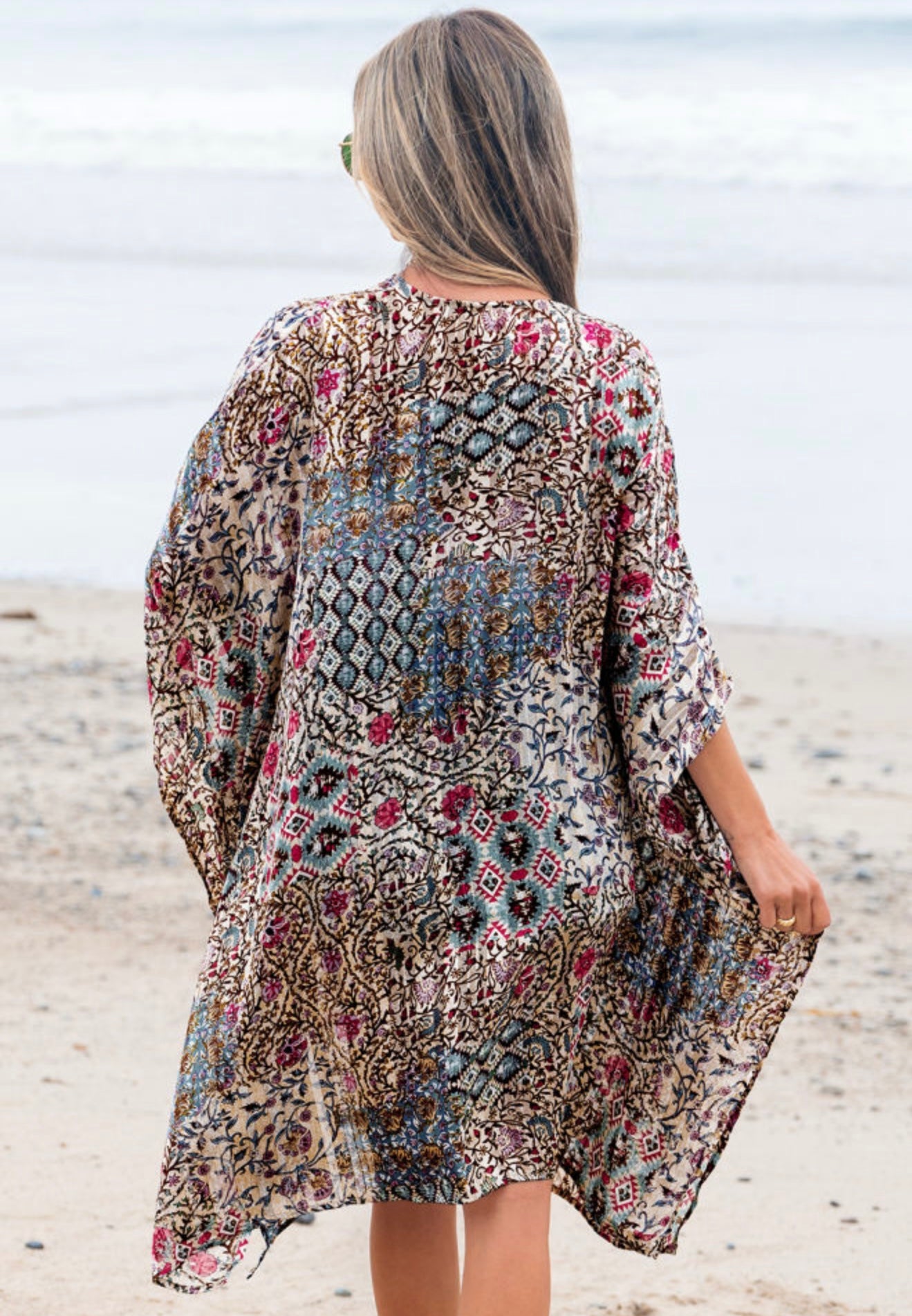 Multi Color Printed Kimono