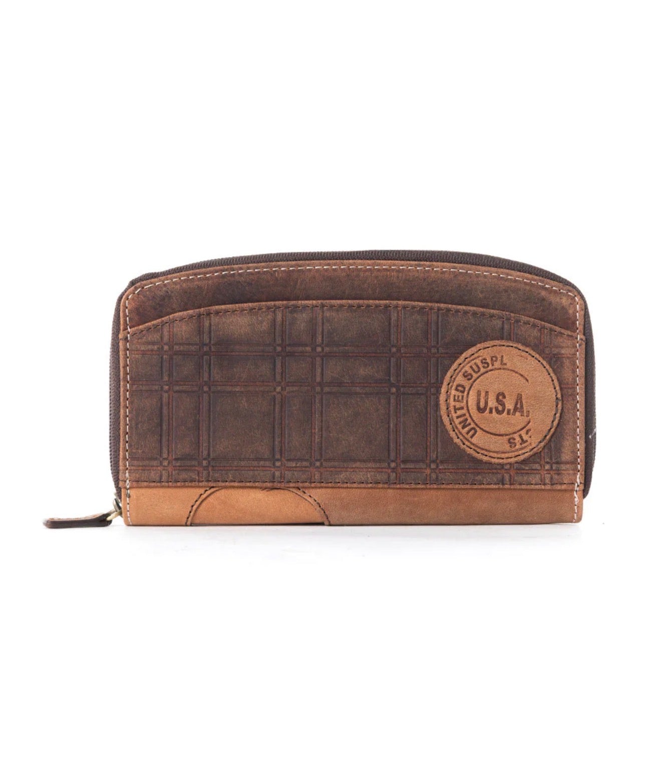 MY16 MYRA BRAND Genuine Leather Bran Wallet with Zipper Closure and Lots of Pockets Inside for Essentials