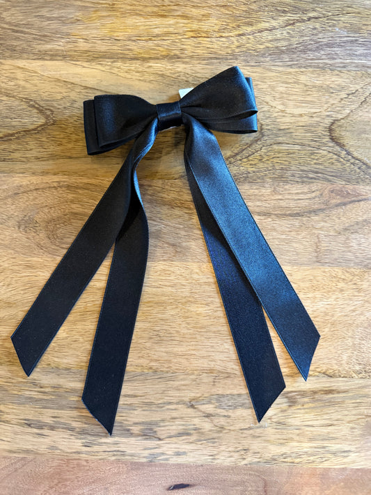 Hair Bow with Double Tails and Ostrich Beak