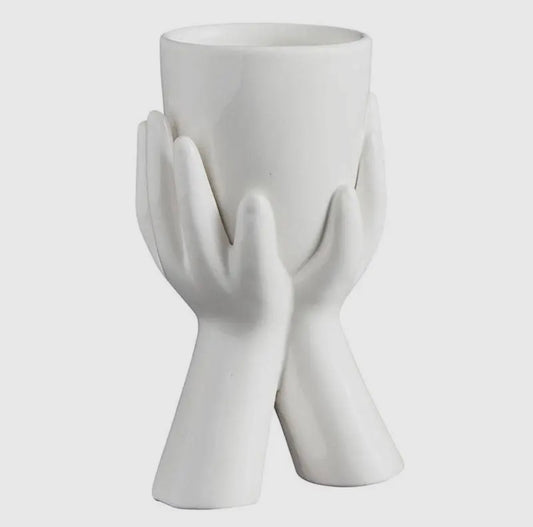 White Hand Held Planter