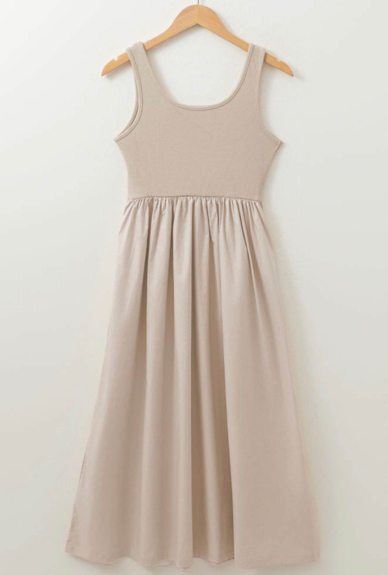 Tan Tank Style Maxi Dress
