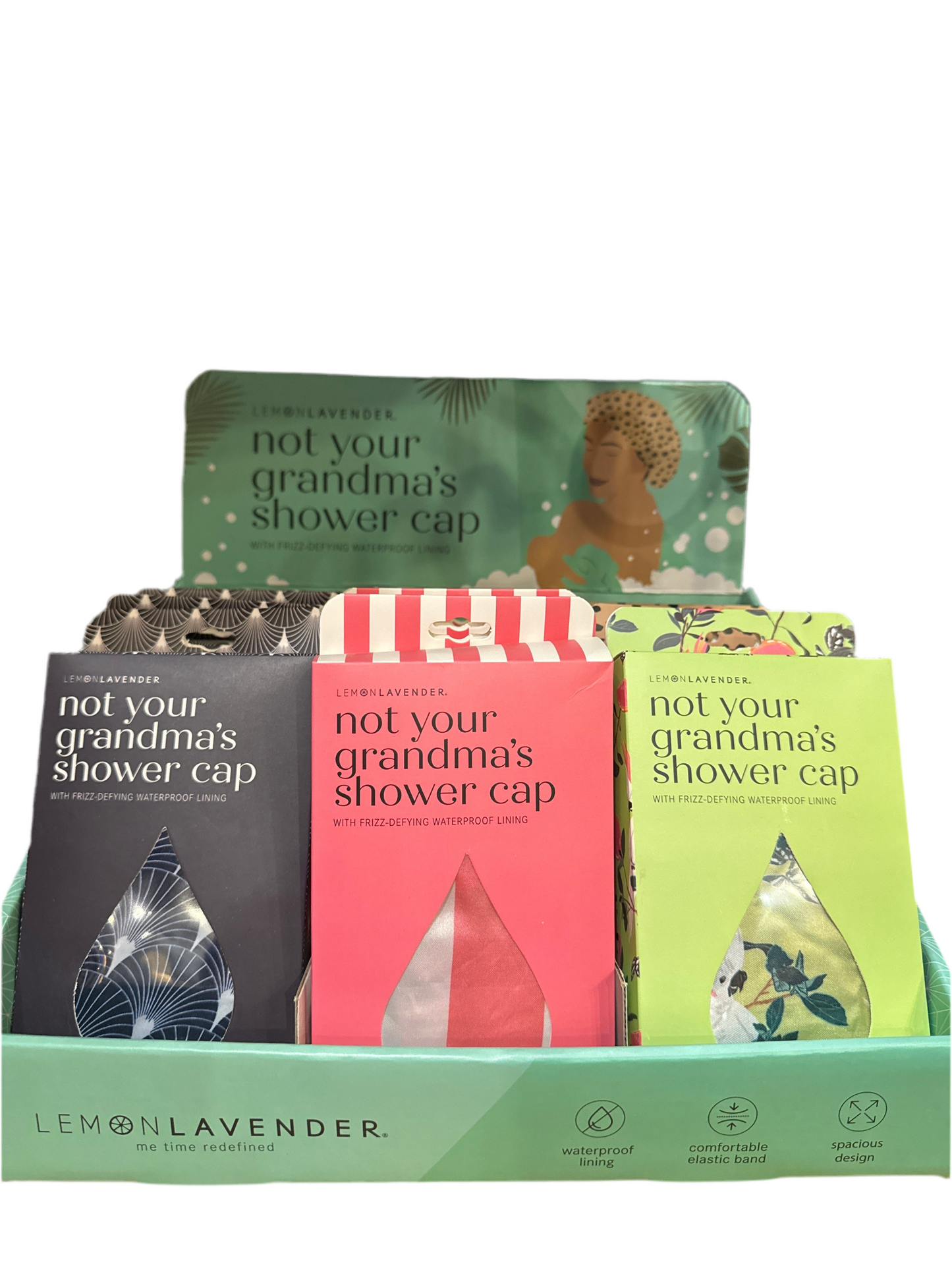 Not Your Grandma's Shower Cap | With Frizz-defying Waterproof Lining