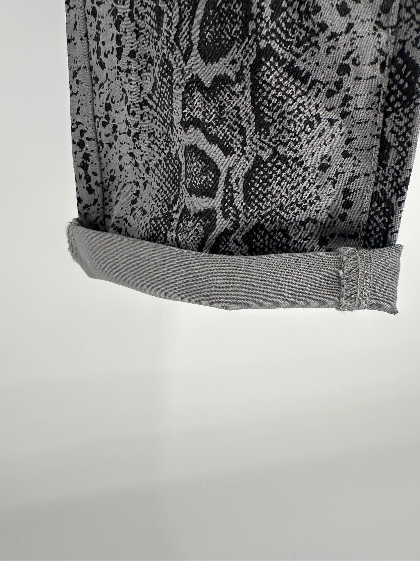 Gray Snake Print Pants