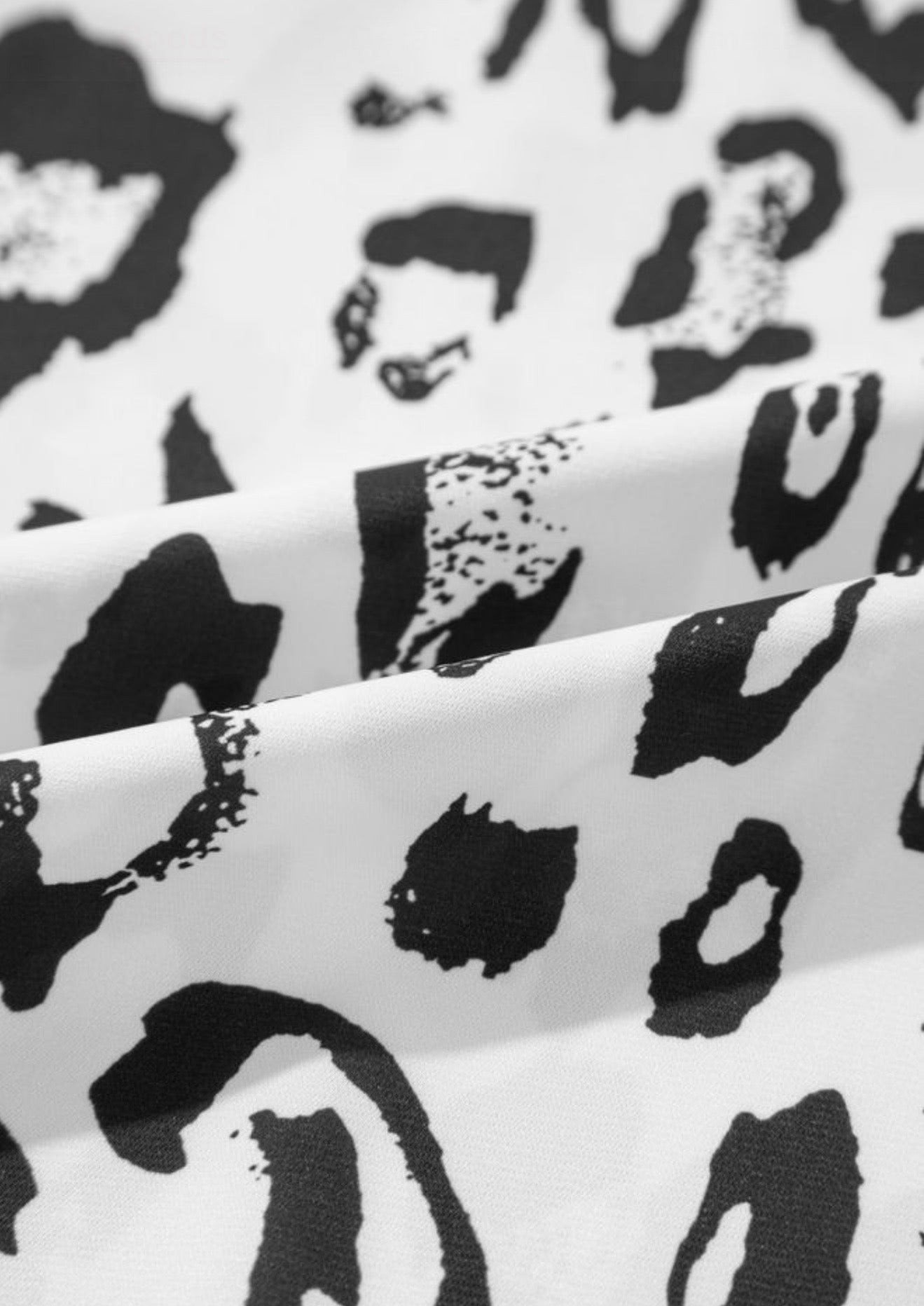 White Animal Print Blouse