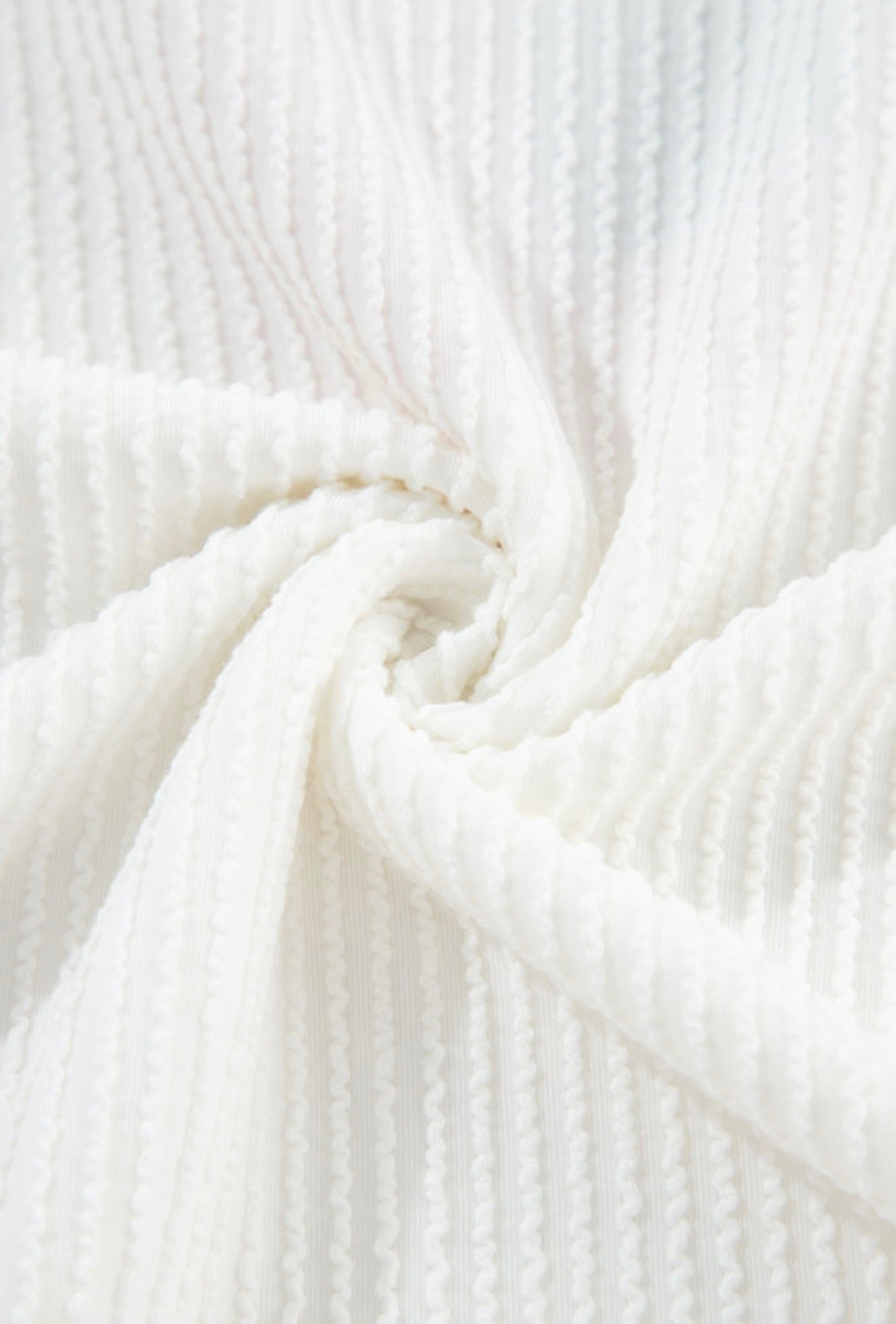 USA printed White Ribbed Texture Top
