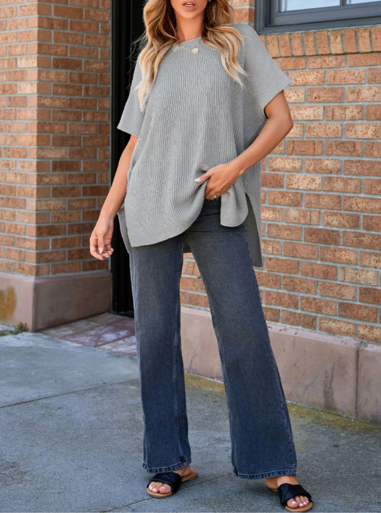 Gray Oversized Sweater