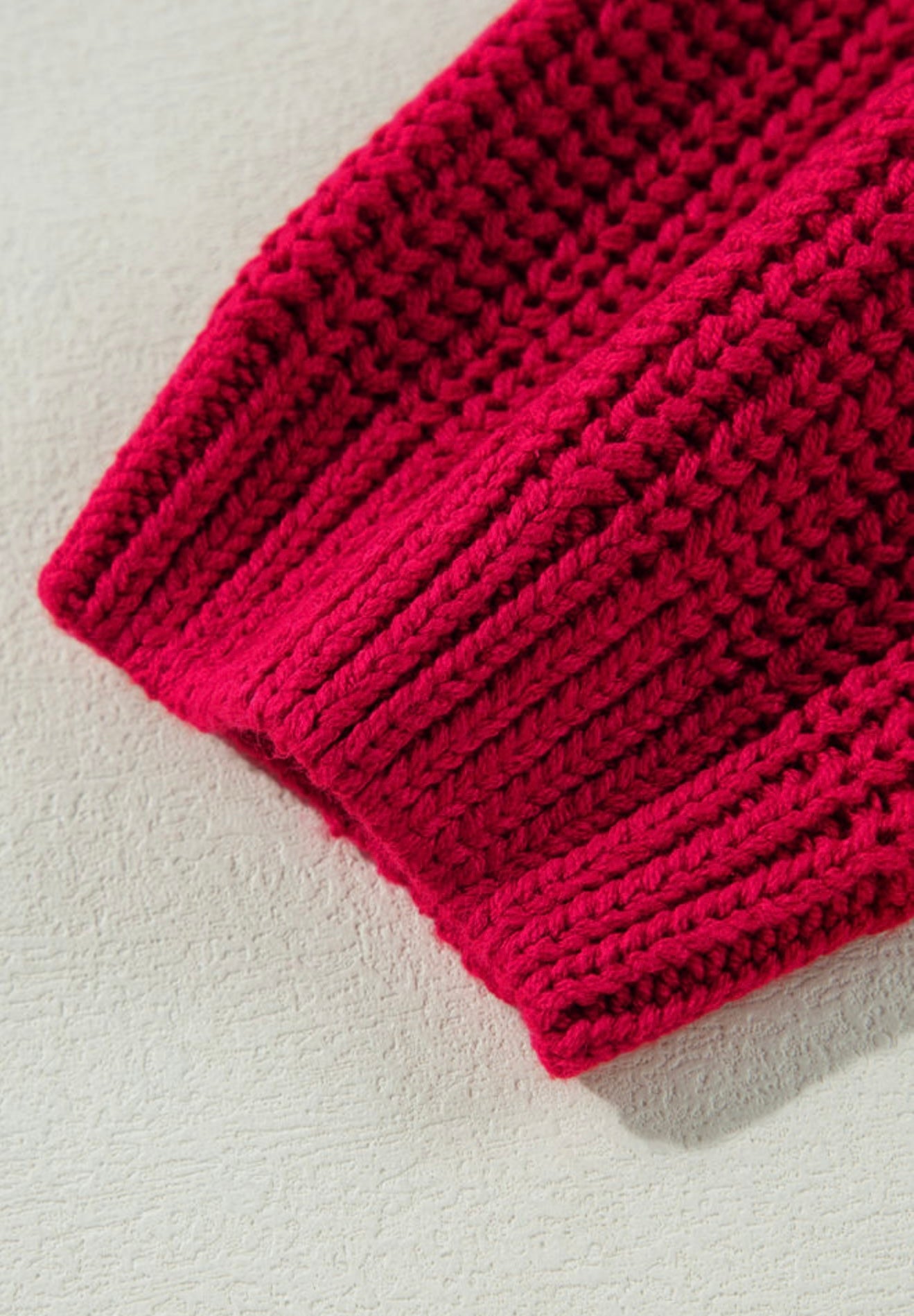 Off the Shoulder Red Sweater
