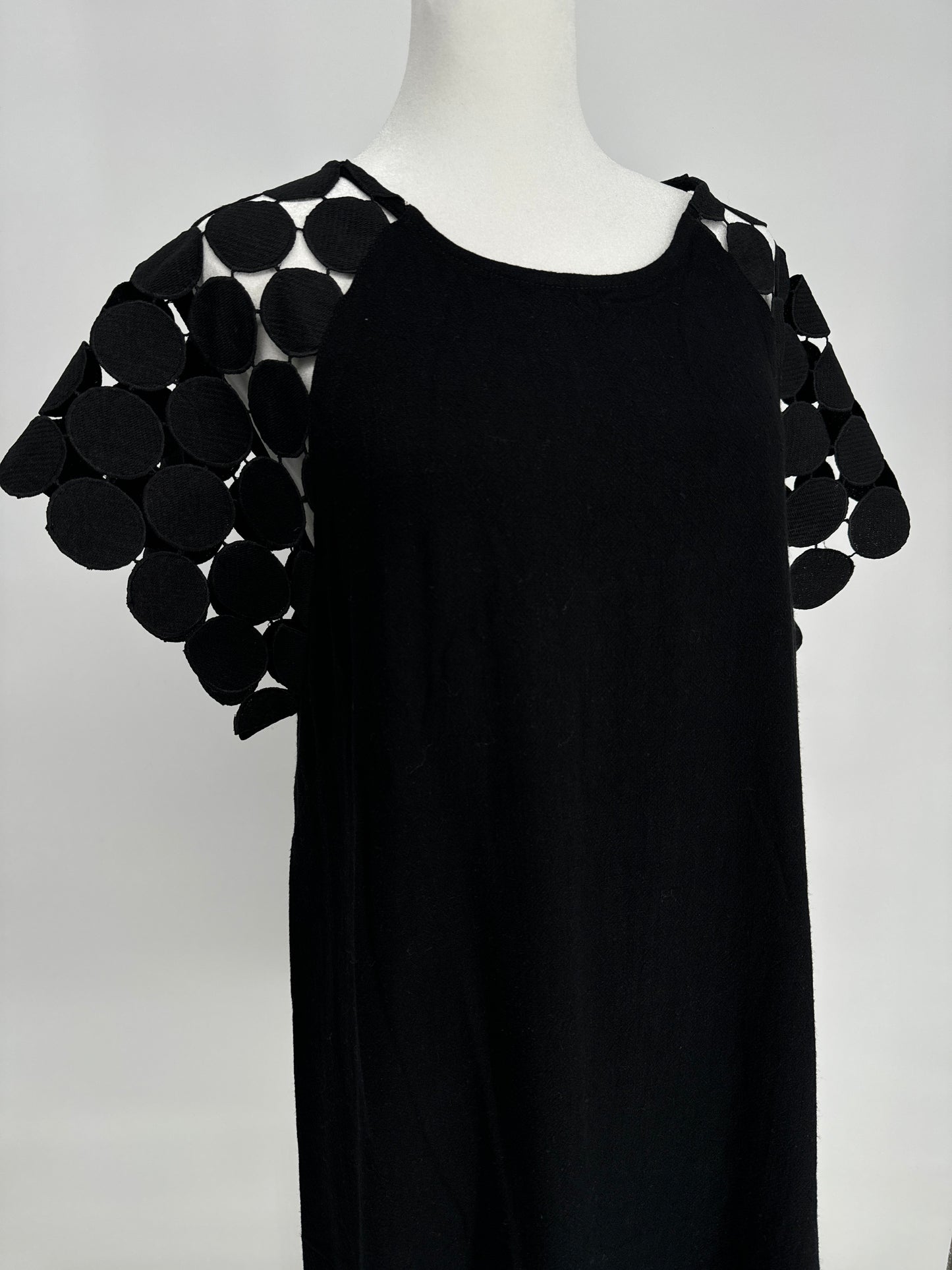 Umgee Black Dress with Accent Sleeves