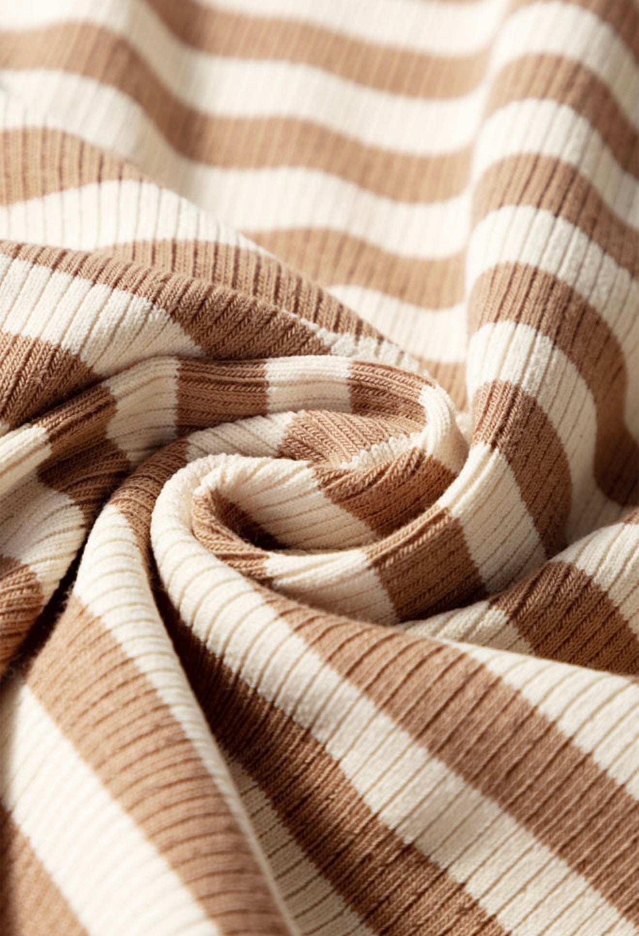 Tan and White Stripe Sleeveless Top