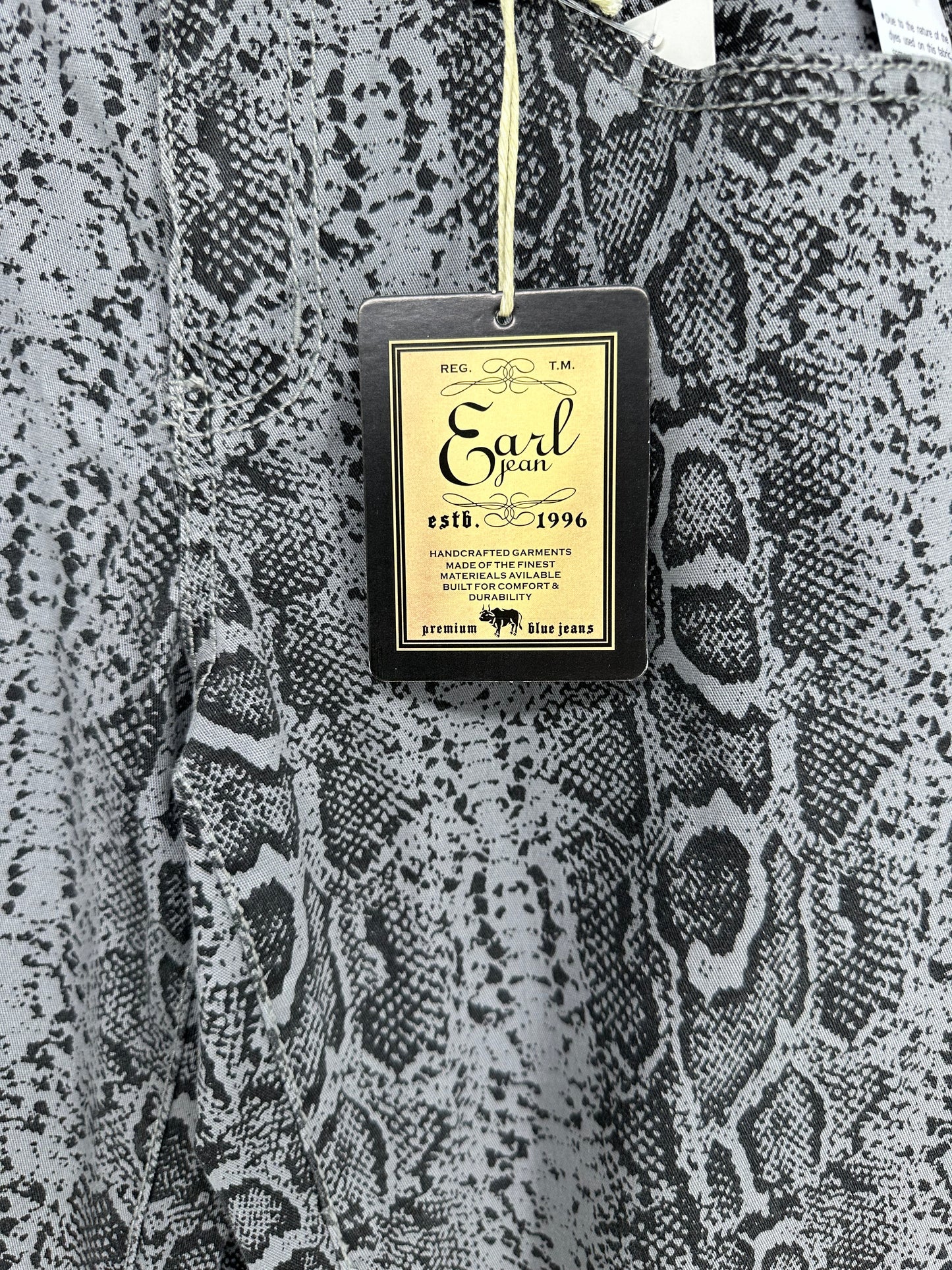 Gray Snake Print Pants