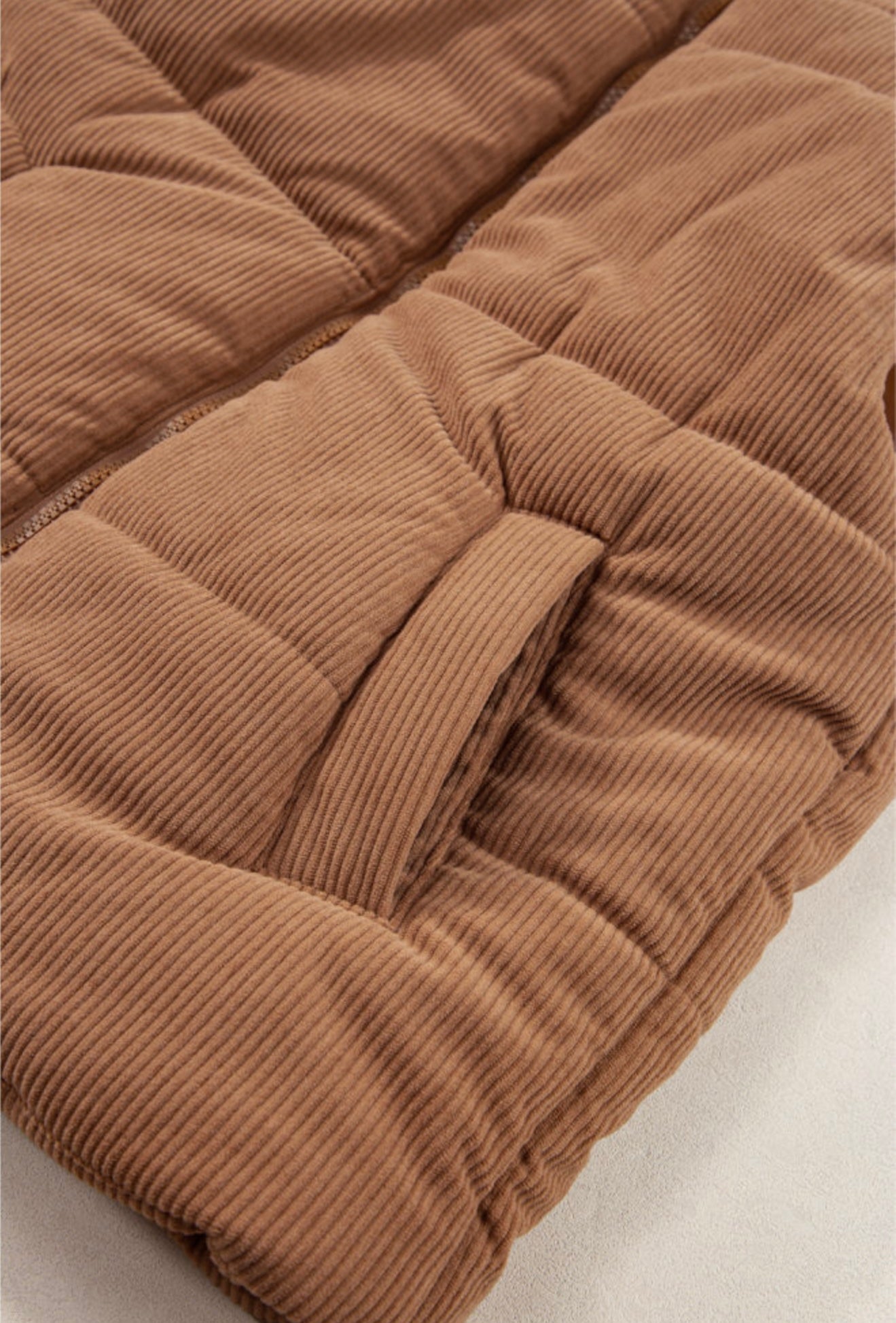 Brown corduroy zip up vest