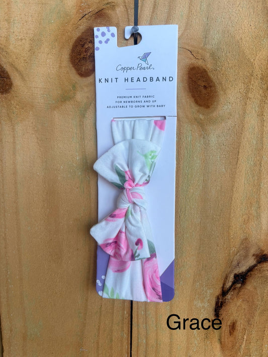 Copper Pearl Knit Headband